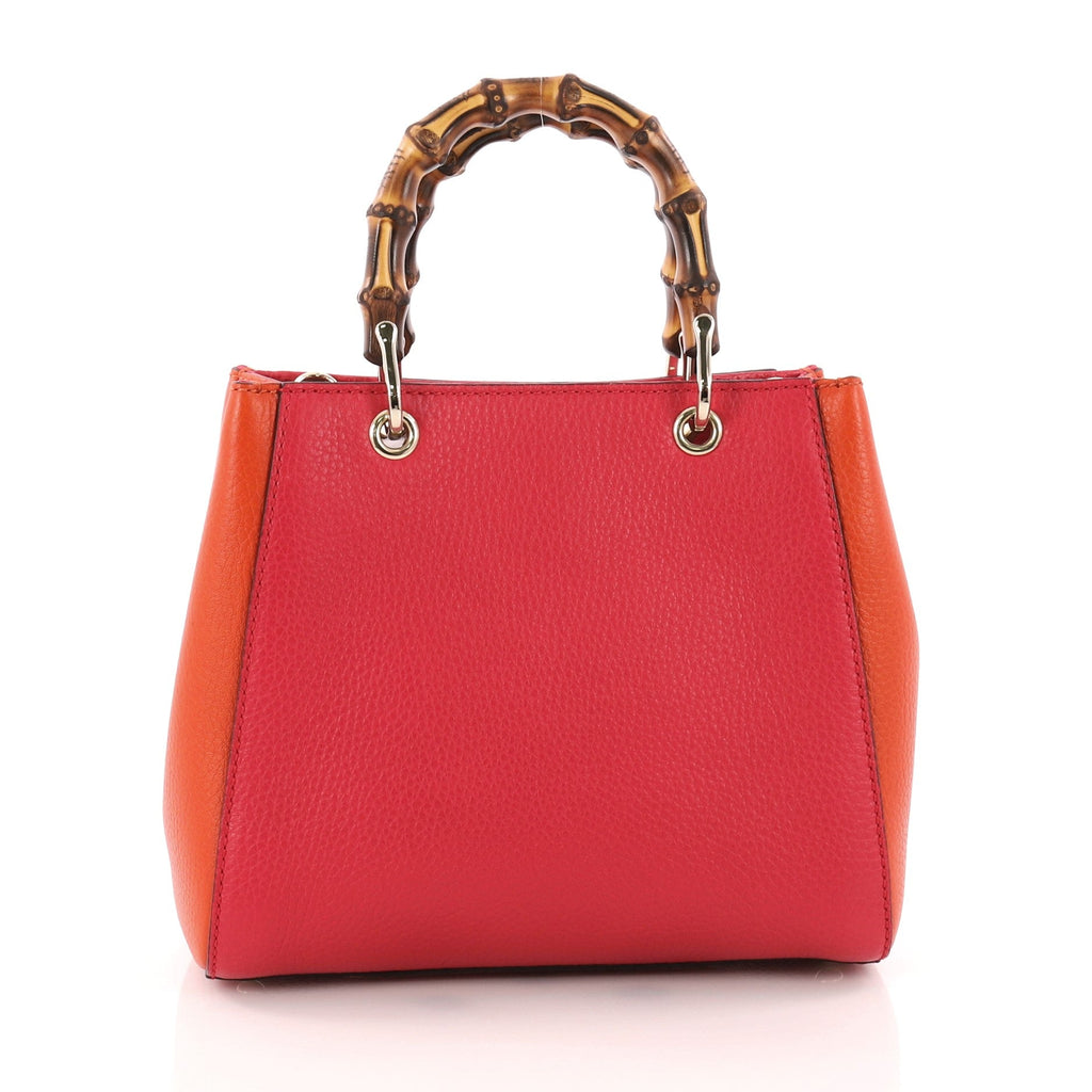 Bamboo Shopper Tote Leather Mini