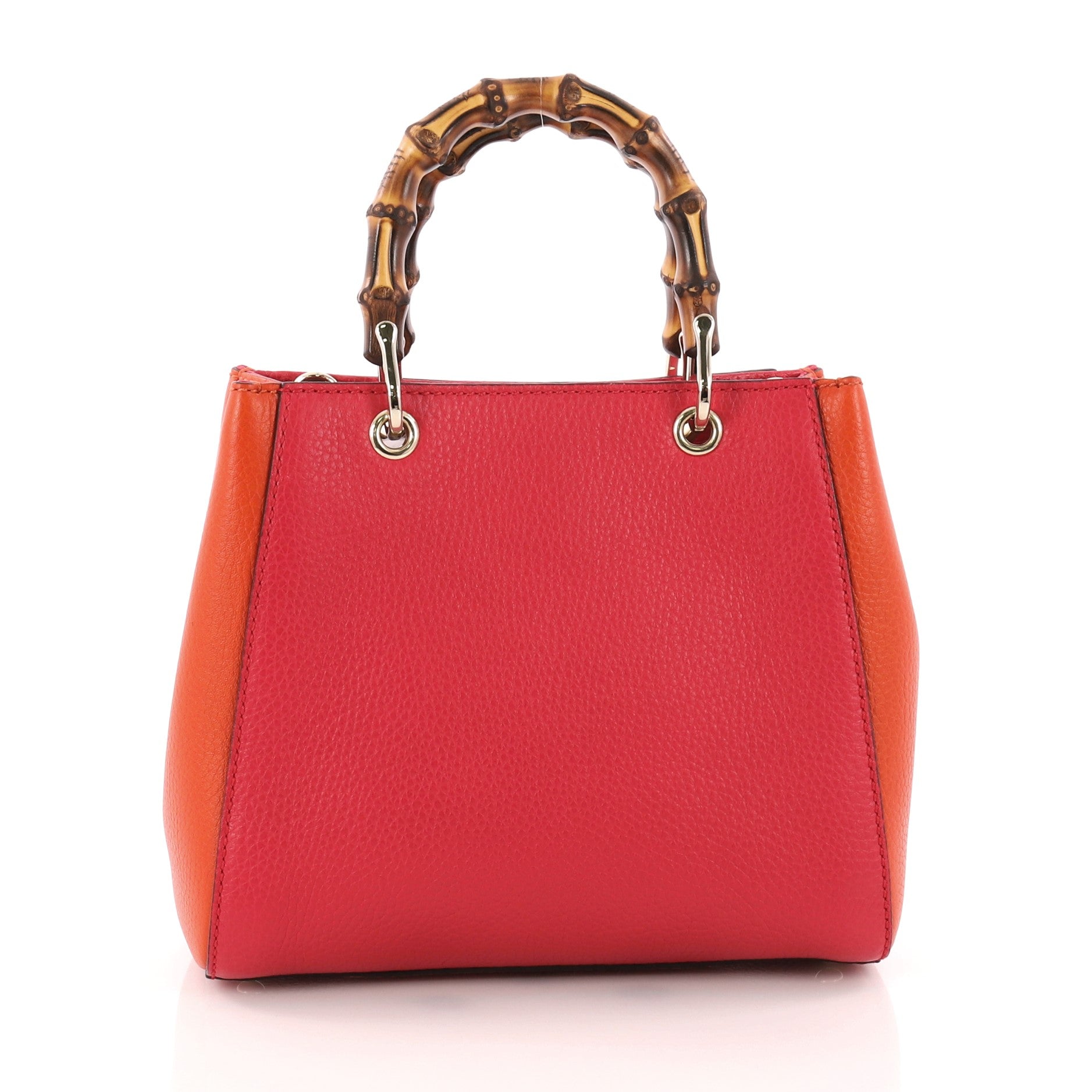 Bamboo Shopper Tote Leather Mini