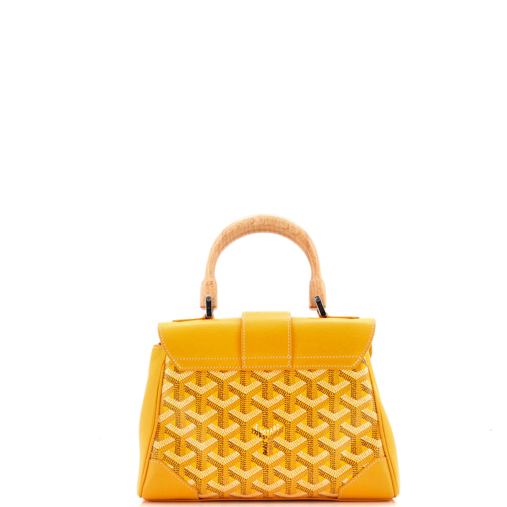 Saigon Top Handle Bag Coated Canvas with Leather Mini