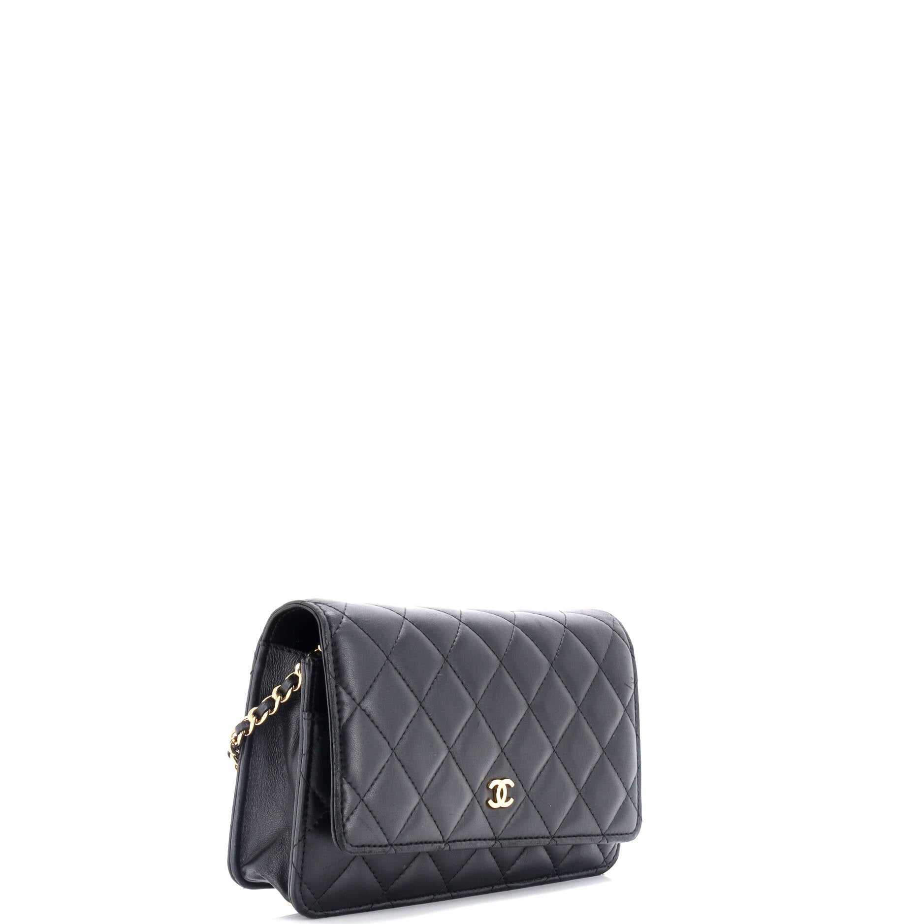 Wallet on Chain Quilted Lambskin
