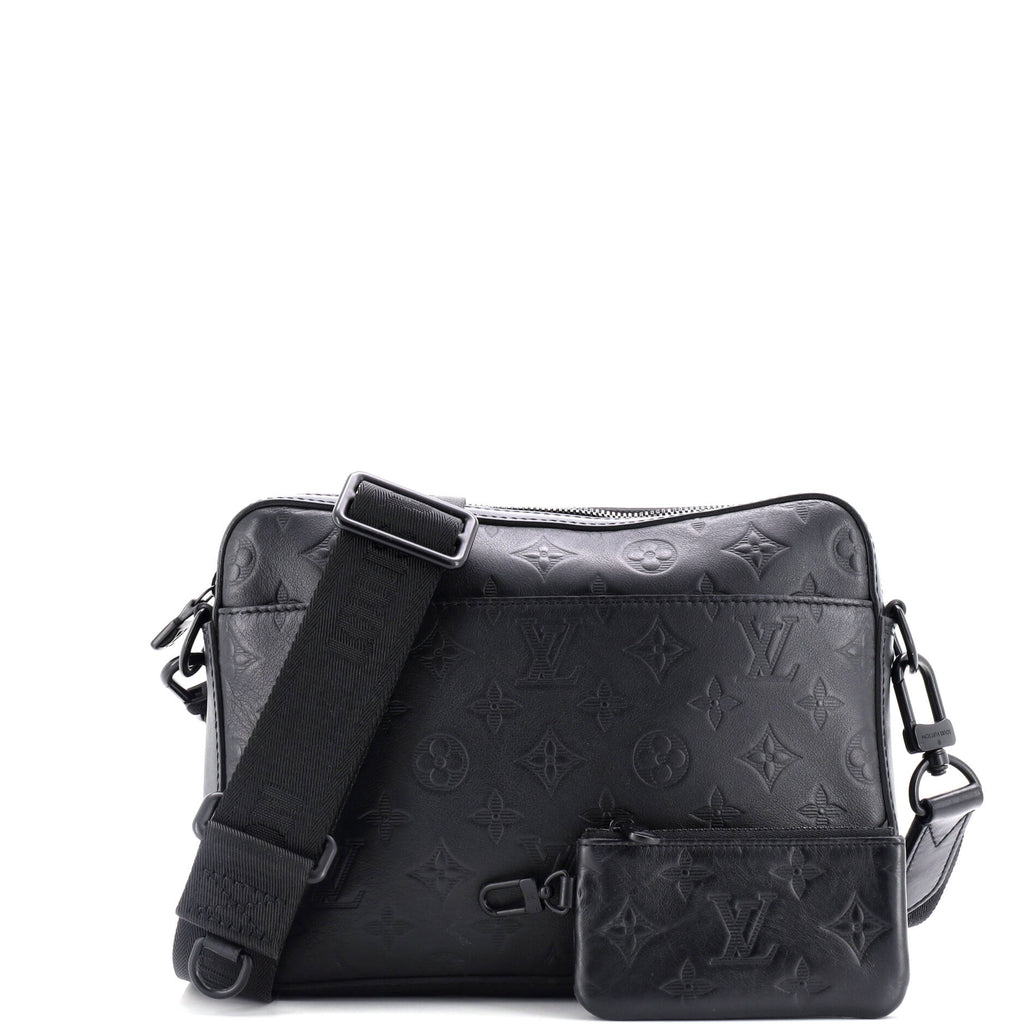Duo Messenger Bag Monogram Shadow Leather