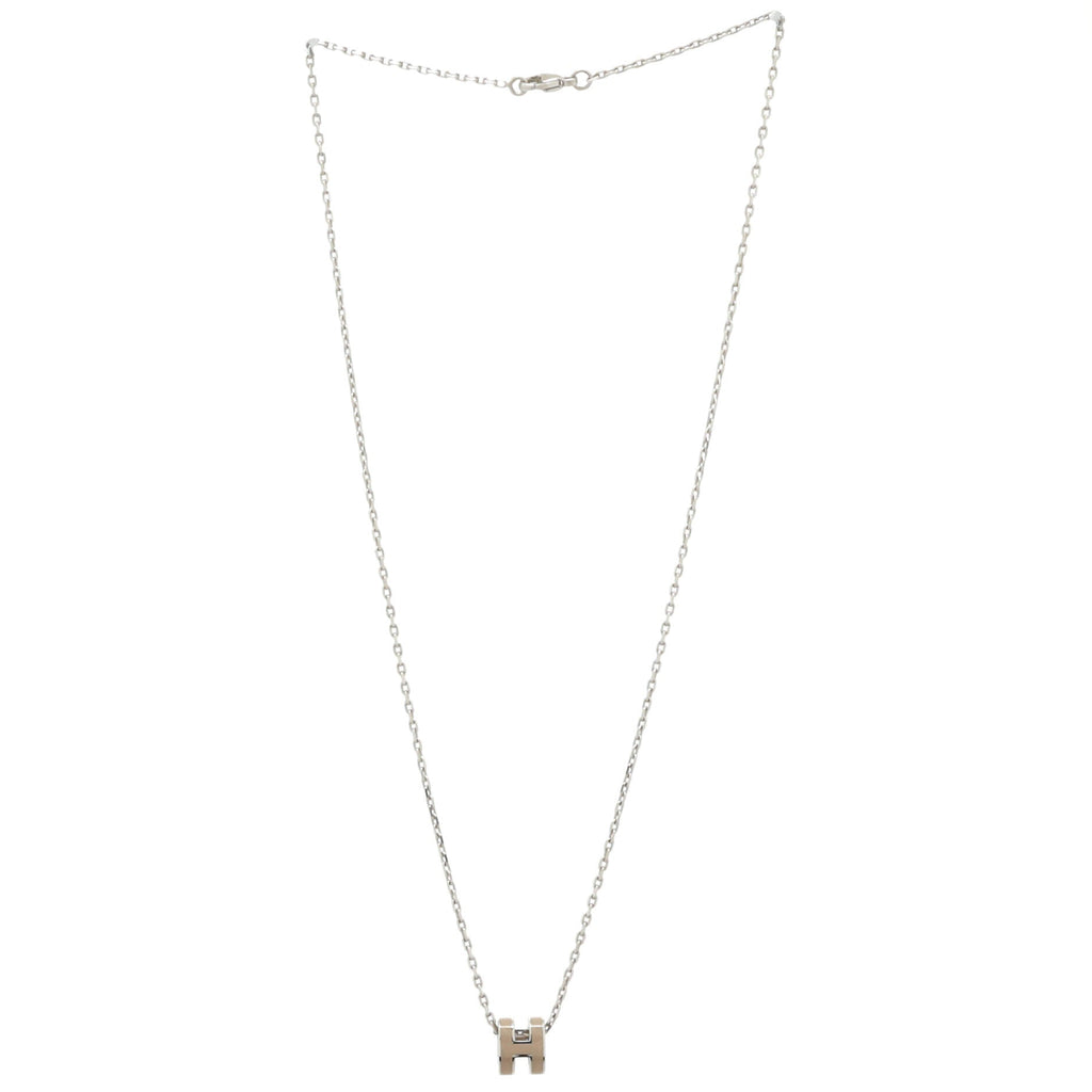 Pop H Pendant Chain Necklace Metal and Enamel Mini