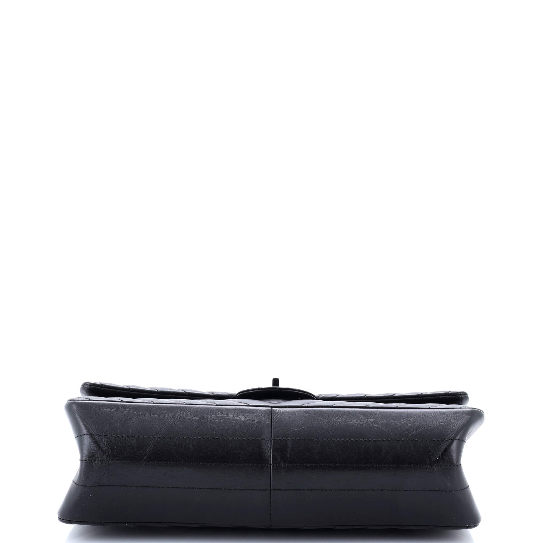 So Black Reissue 2.55 Flap Bag Chevron Aged Calfskin 226