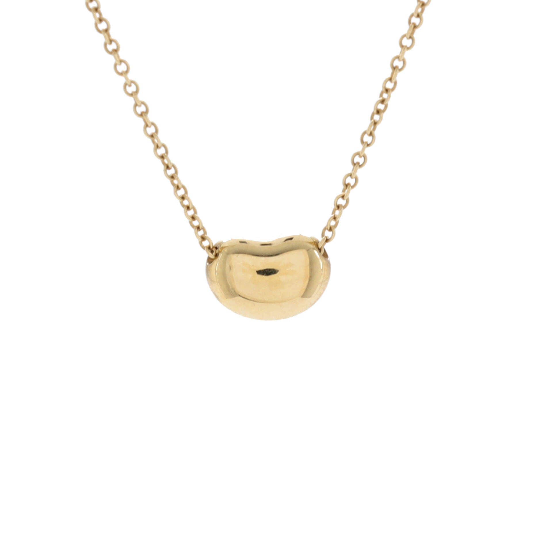 Elsa Peretti Bean Pendant Necklace 18K Yellow Gold 9mm