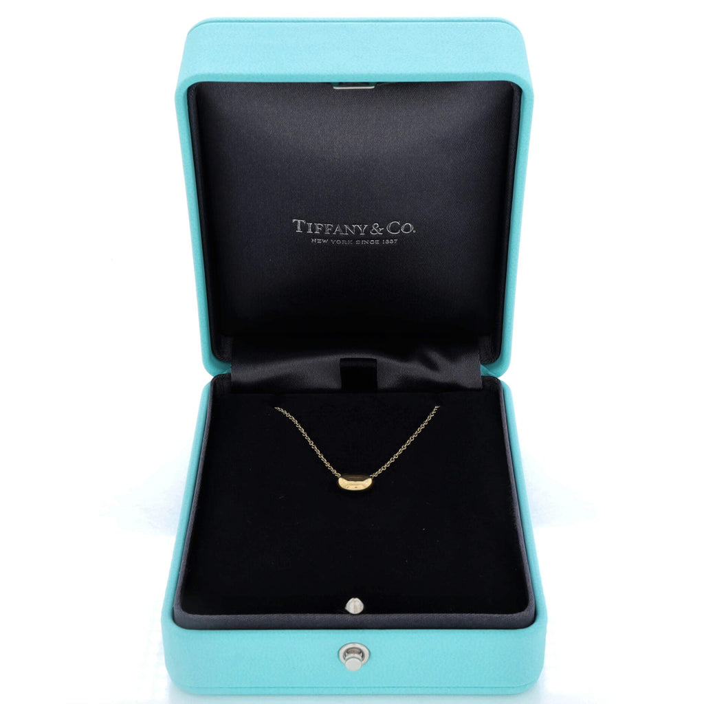 Elsa Peretti Bean Pendant Necklace 18K Yellow Gold 9mm