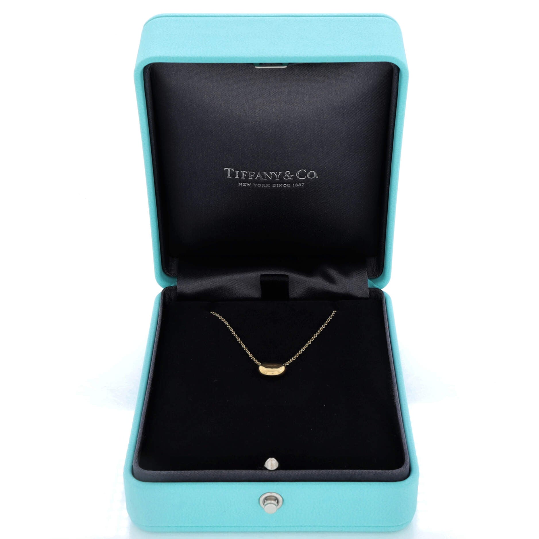 Elsa Peretti Bean Pendant Necklace 18K Yellow Gold 9mm