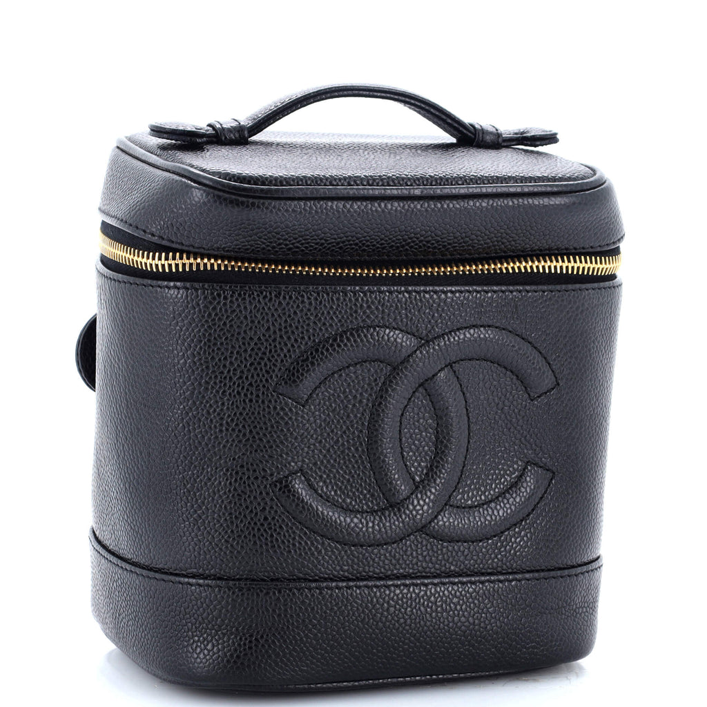 Vintage Timeless Cosmetic Case Caviar Tall