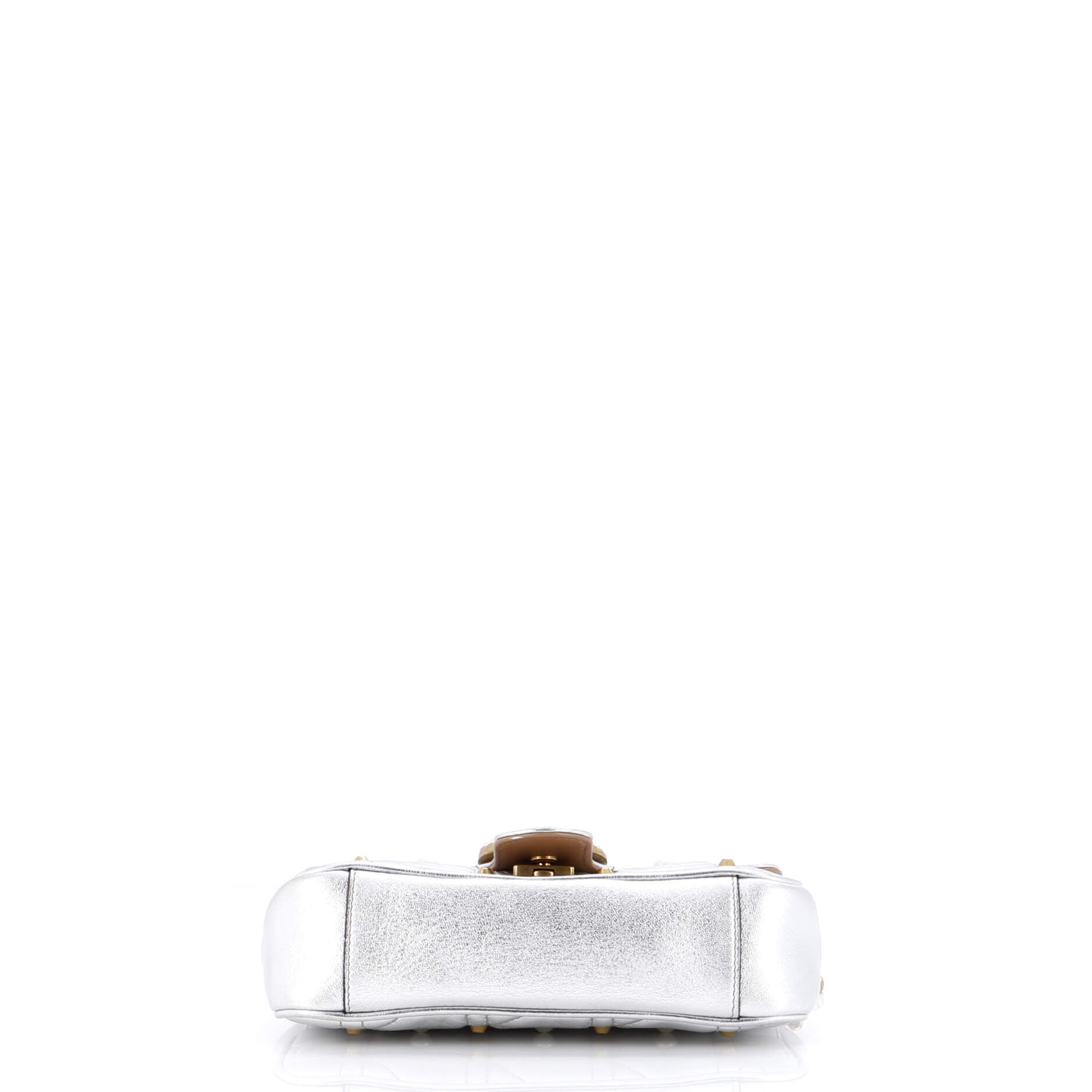 Pearly GG Marmont Flap Bag Embellished Matelasse Leather Mini