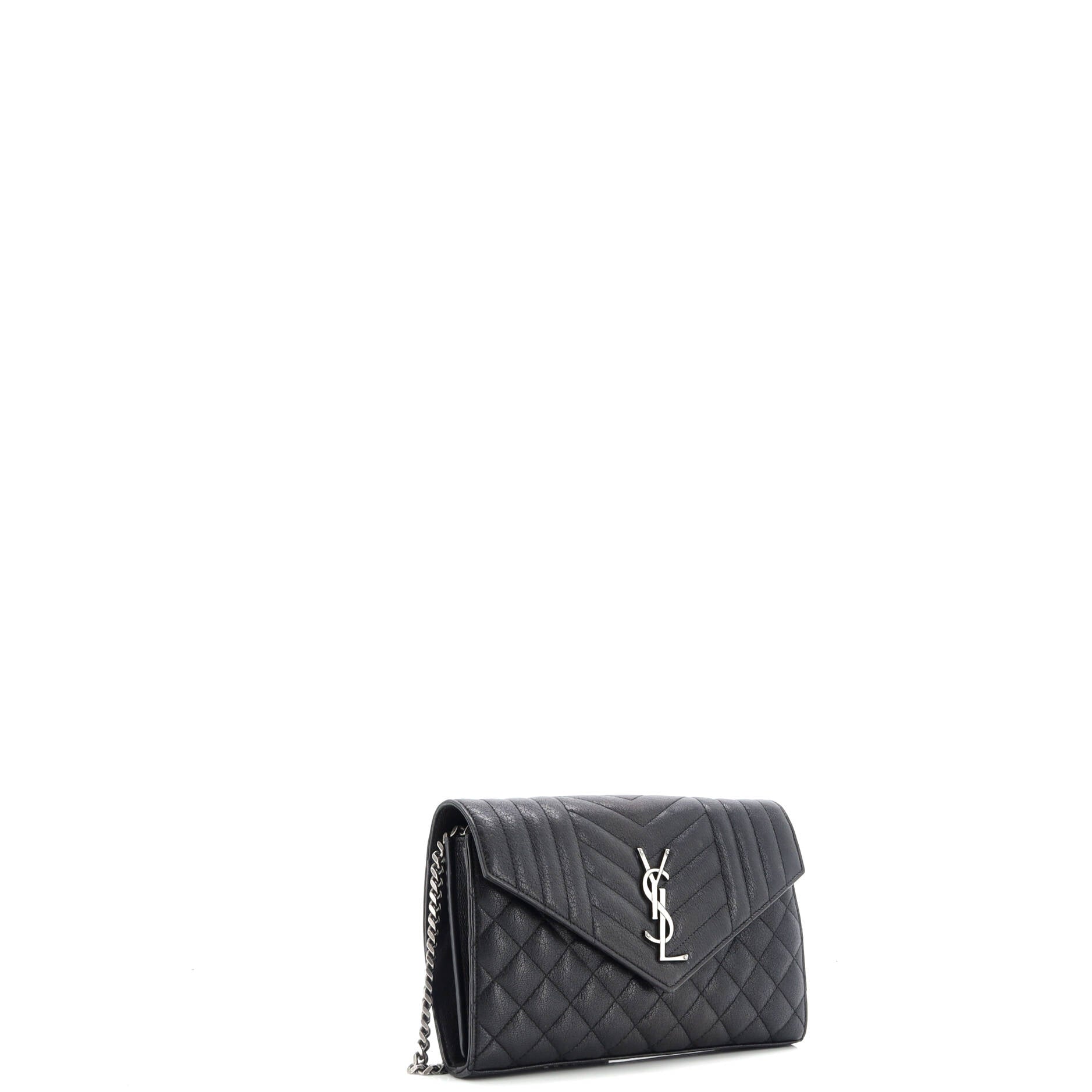 Classic Monogram Chain Wallet Mixed Matelasse Leather Medium