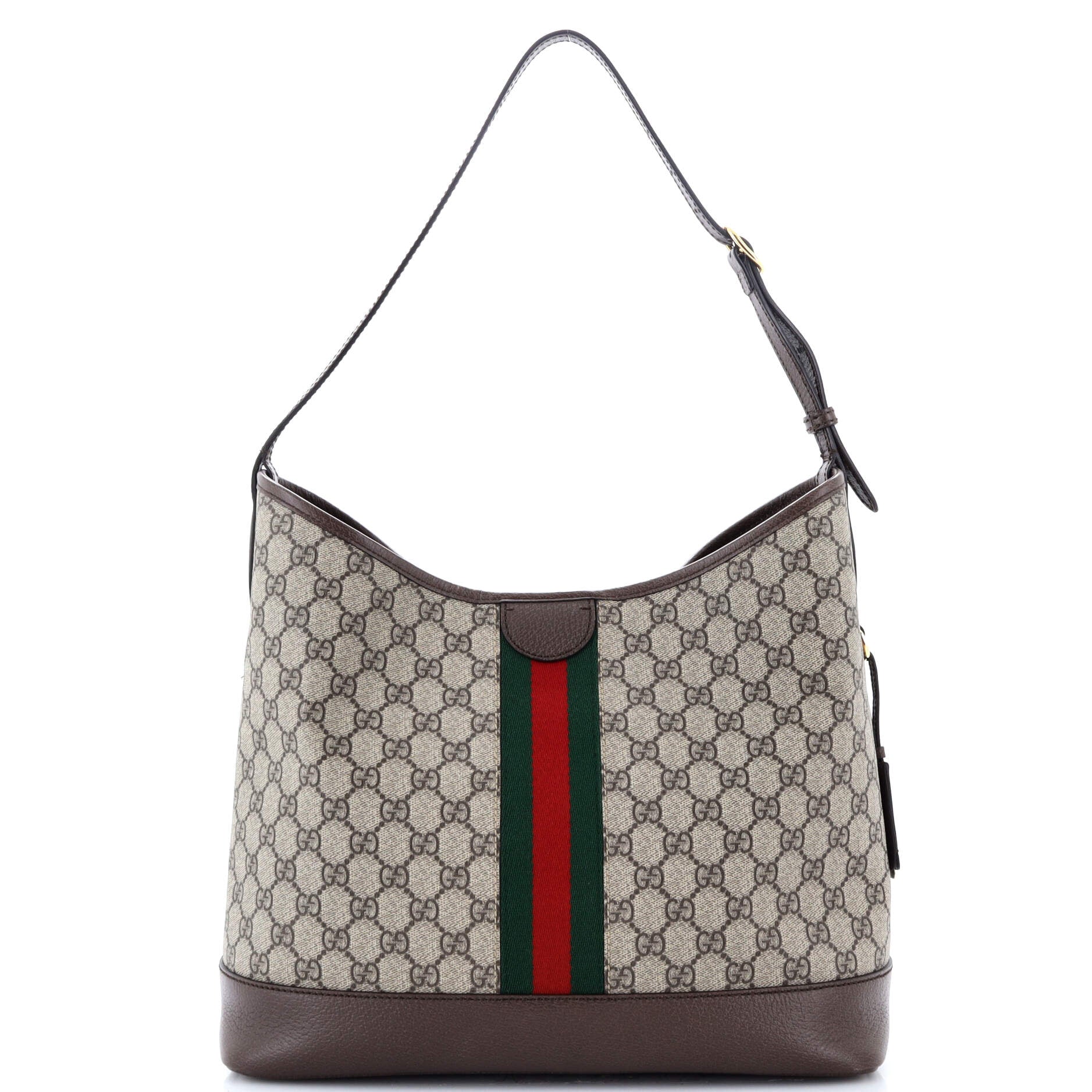Ophidia Open Bucket Bag GG Coated Canvas with Leather Medium