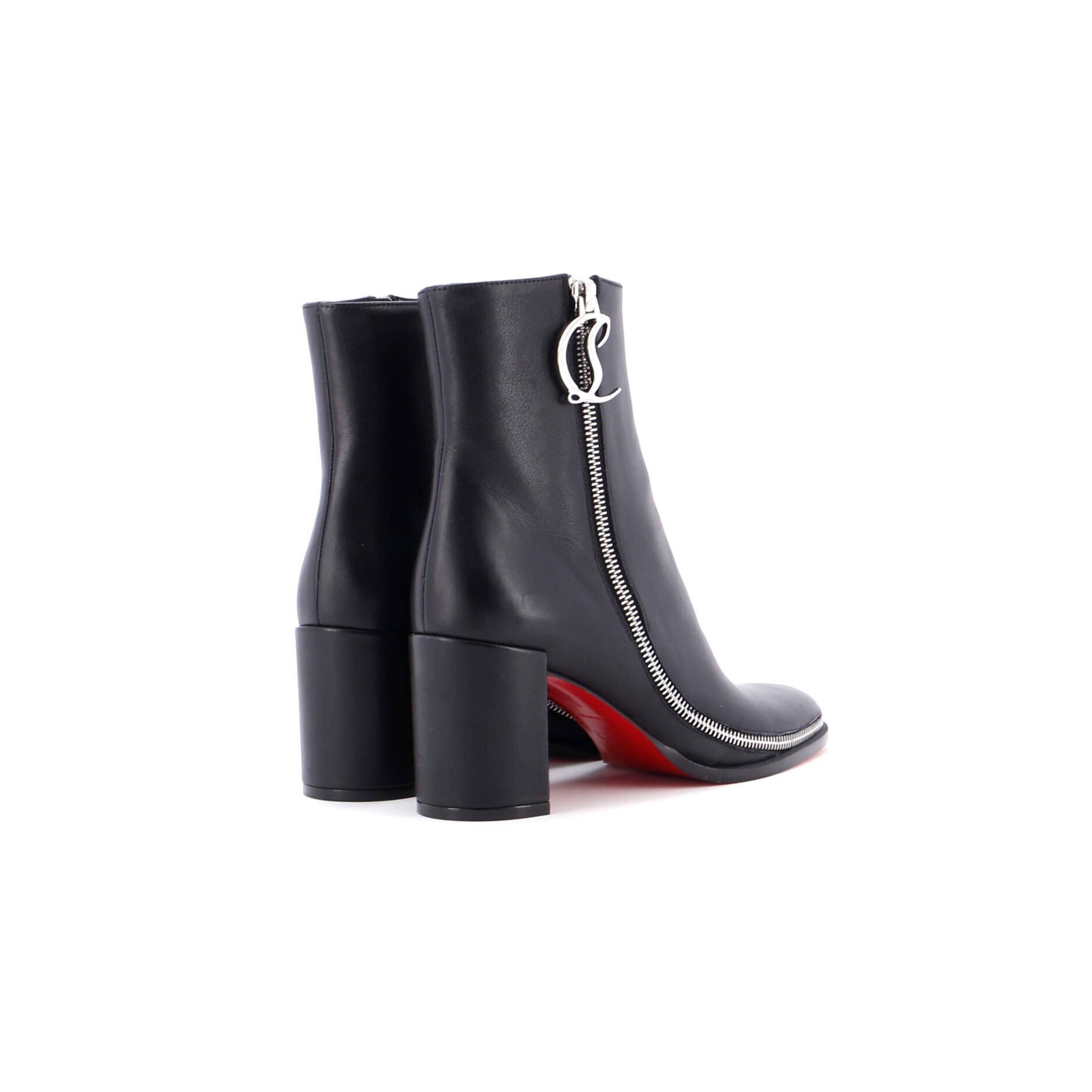 Women's Zip Booty Ankle Boots Leather 70