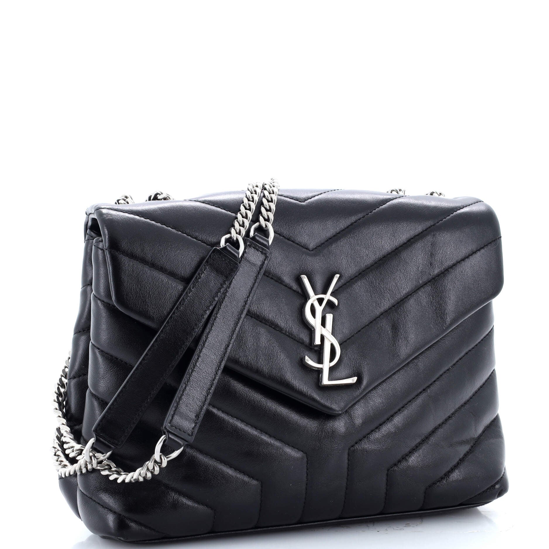 Loulou Shoulder Bag Matelasse Chevron Leather Small