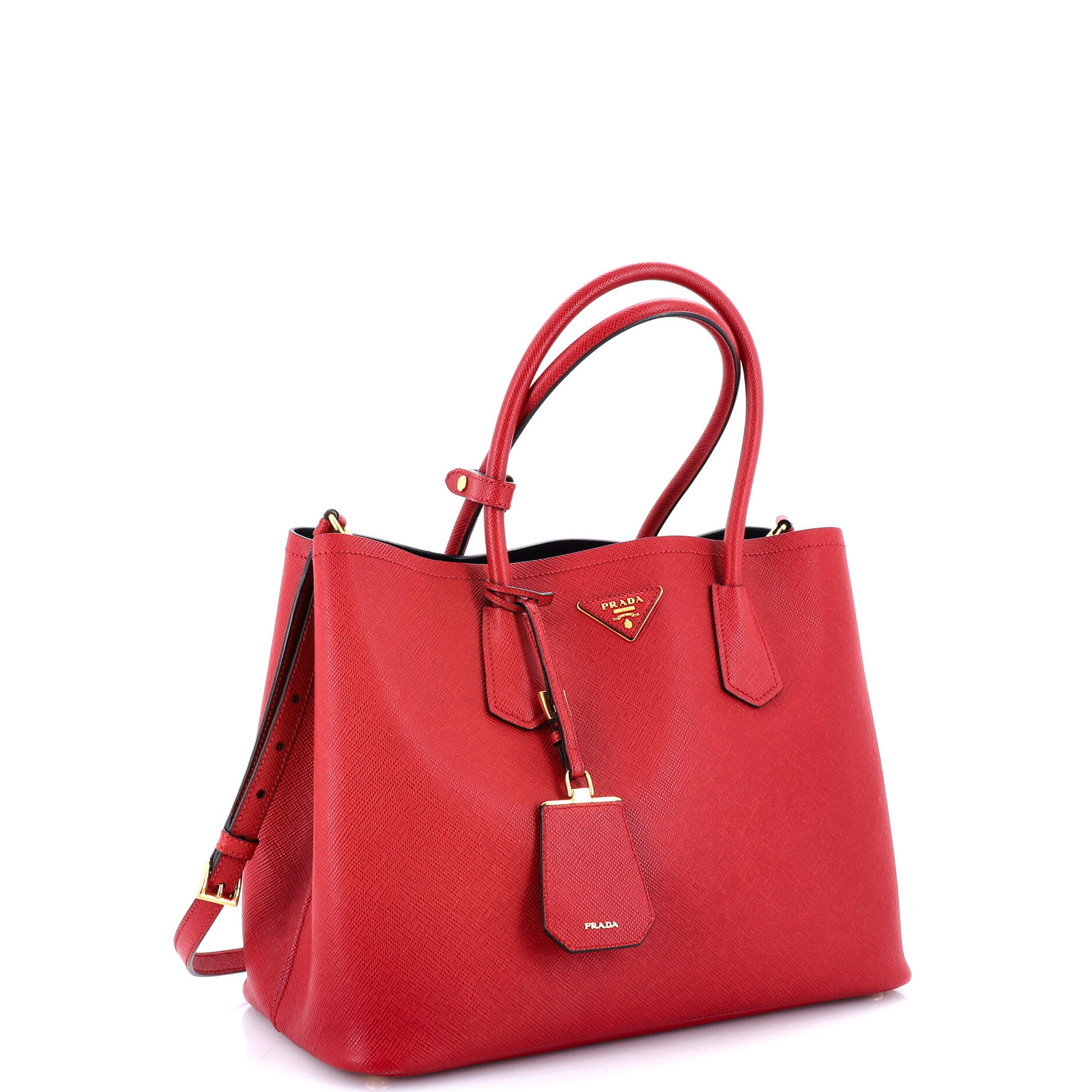 Cuir Double Tote Saffiano Leather Large