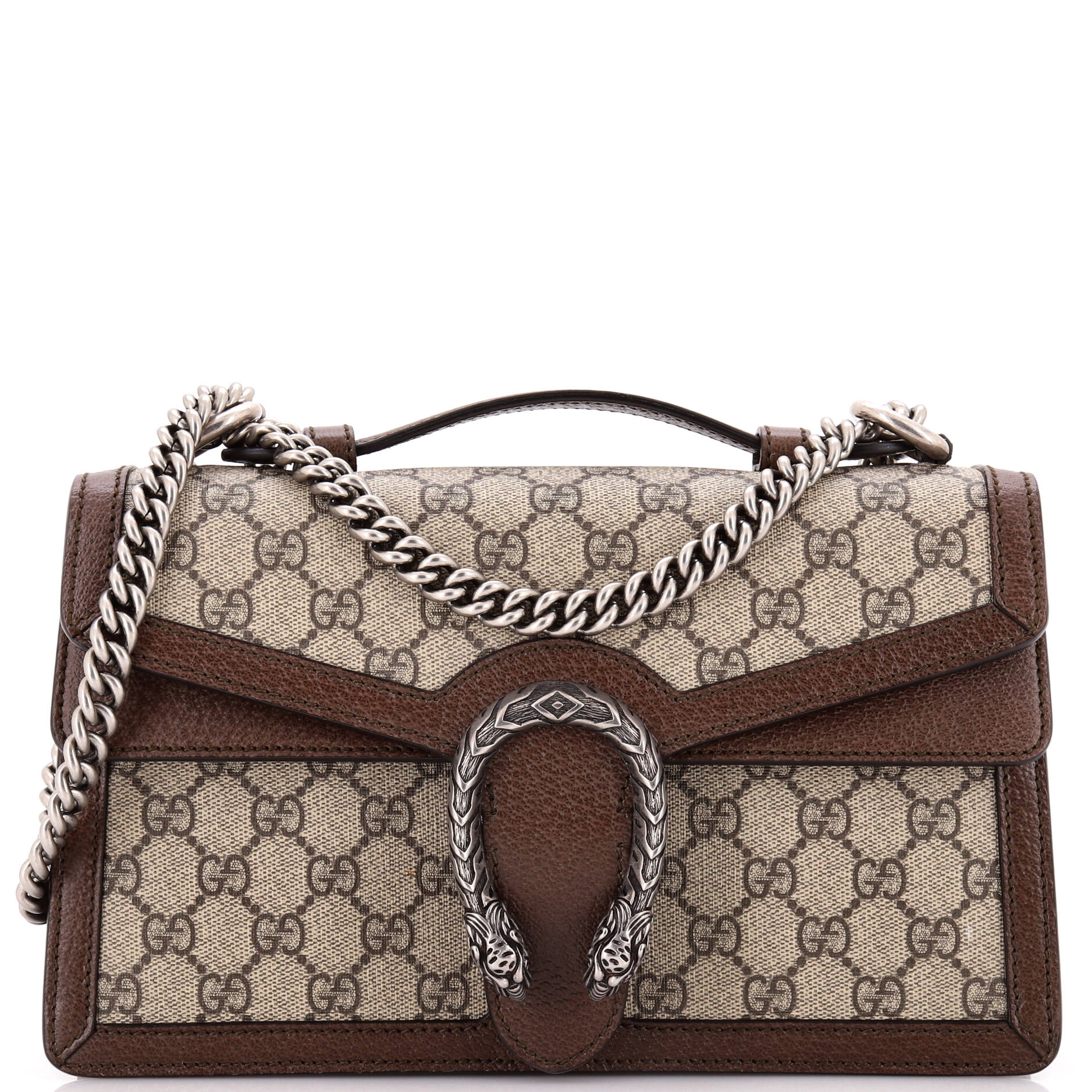 Dionysus Top Handle Chain Bag GG Coated Canvas Small