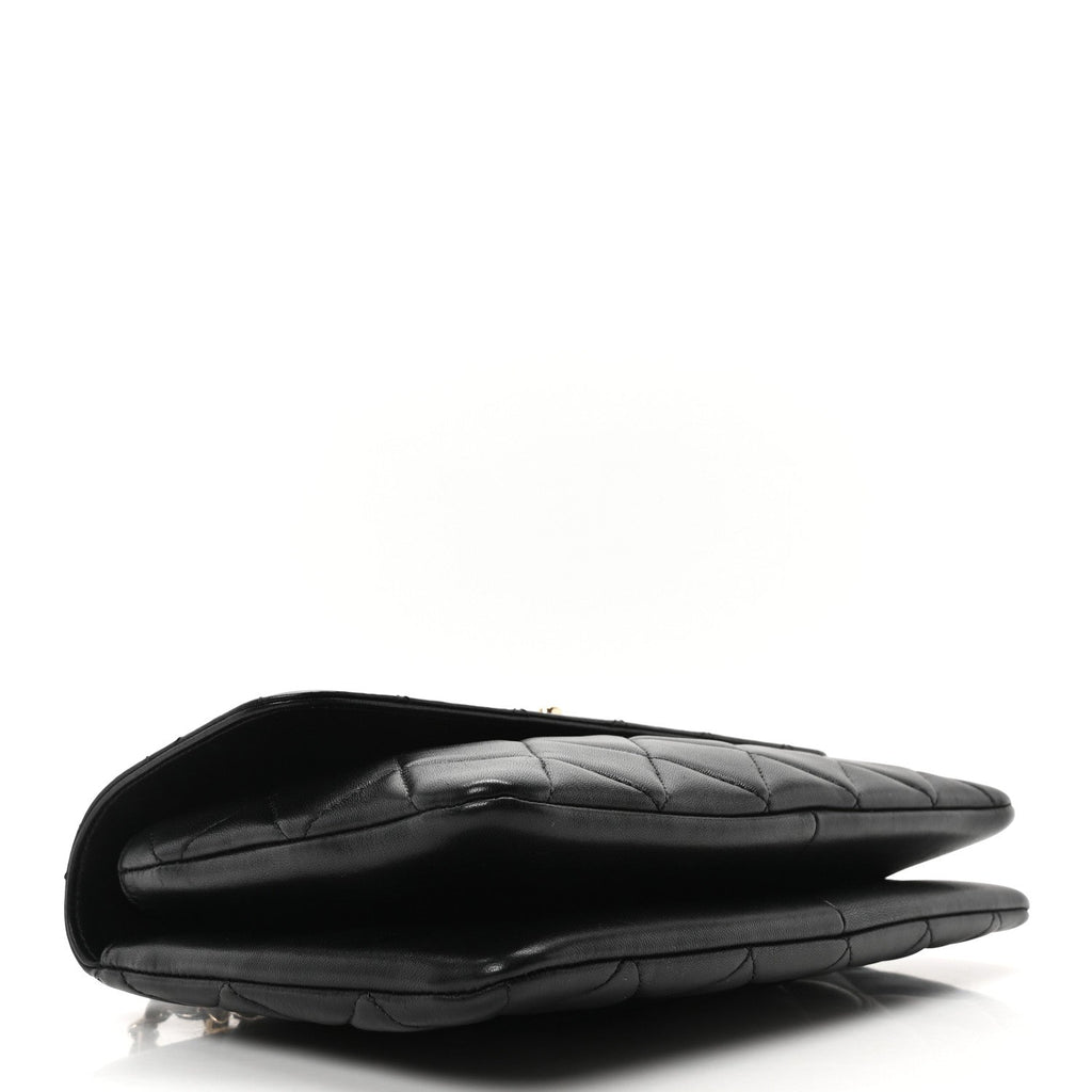 Lambskin Quilted Medium Trendy CC Flap Black