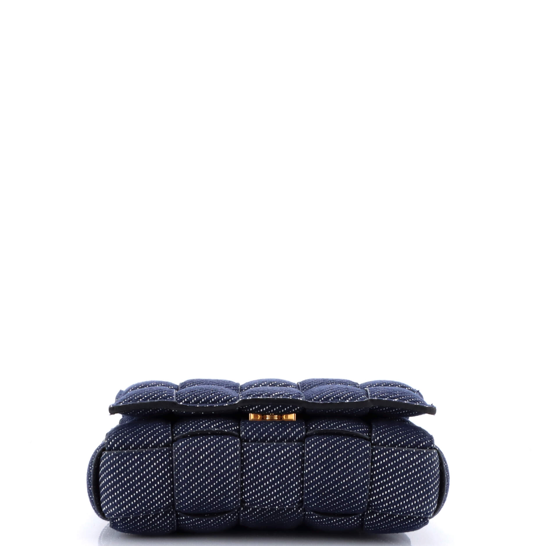 Cassette Crossbody Bag Padded Maxi Intrecciato Denim