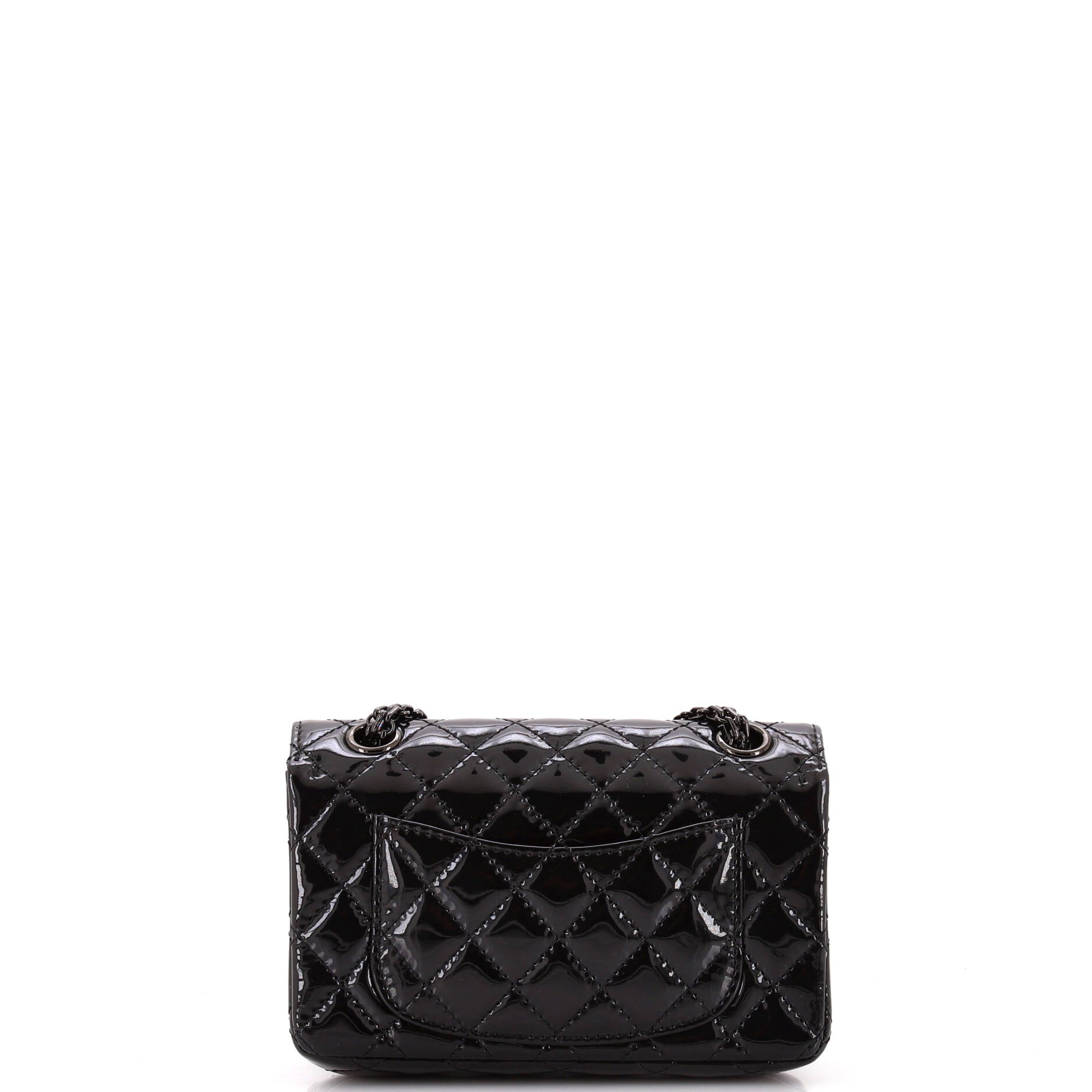 So Black Reissue 2.55 Flap Bag Quilted Patent Mini