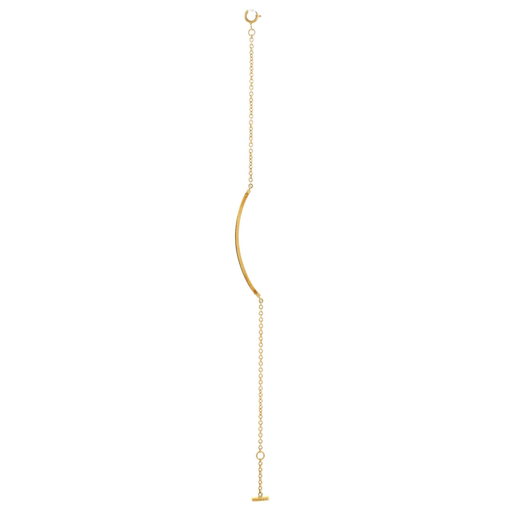 T Smile Chain Bracelet 18K Yellow Gold Medium