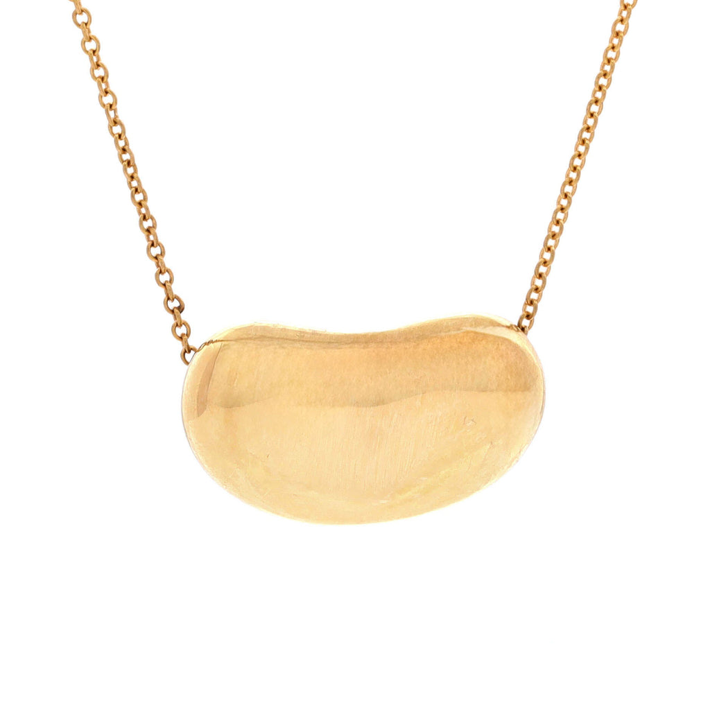 Elsa Peretti Bean Pendant Necklace 18K Yellow Gold 20mm