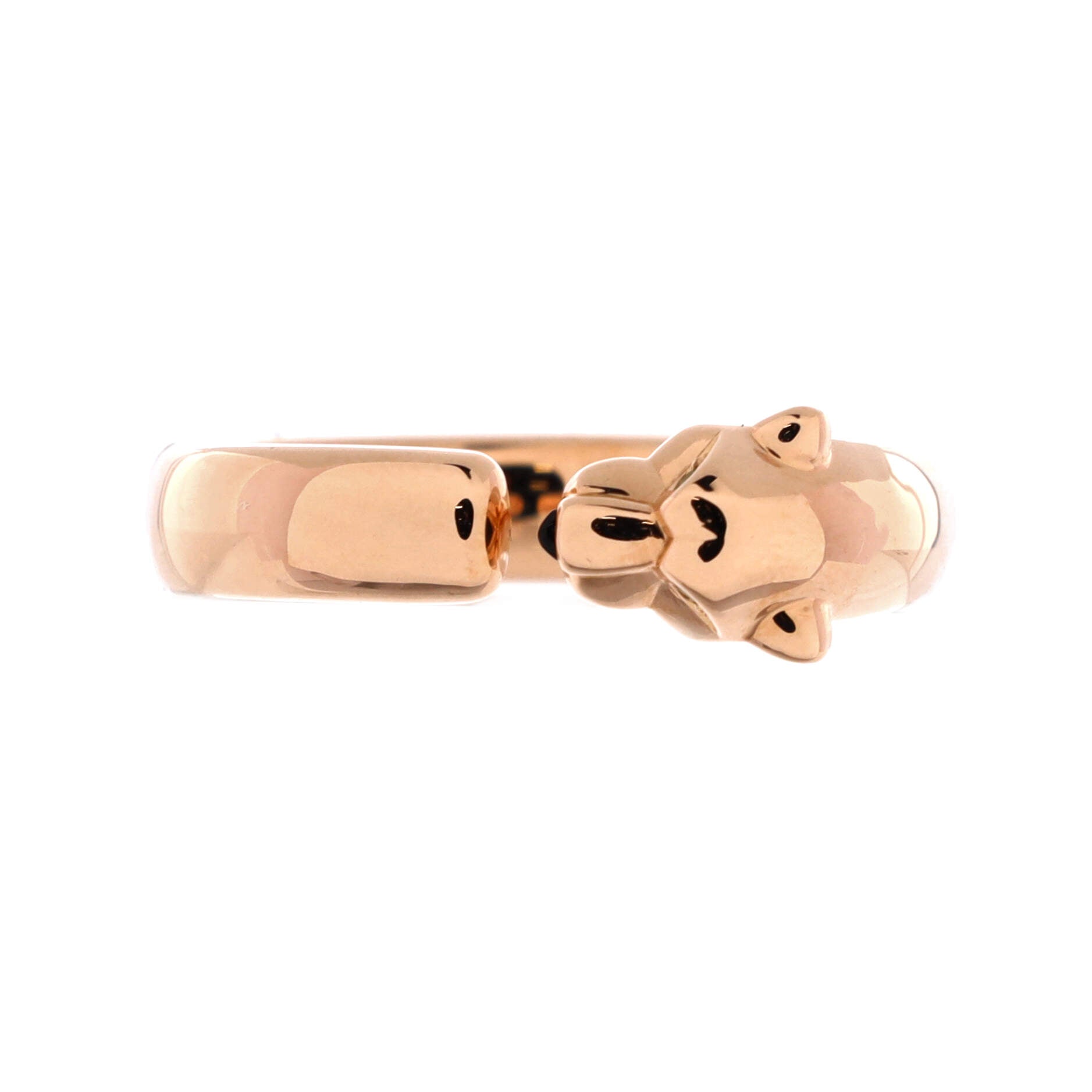 Panthere de Cartier Band Ring 18K Rose Gold with Onyx and Tsavorite 7mm