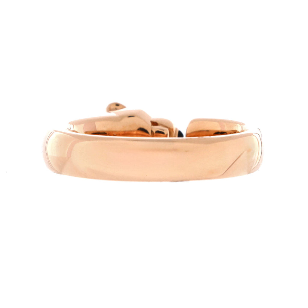 Panthere de Cartier Band Ring 18K Rose Gold with Onyx and Tsavorite 7mm