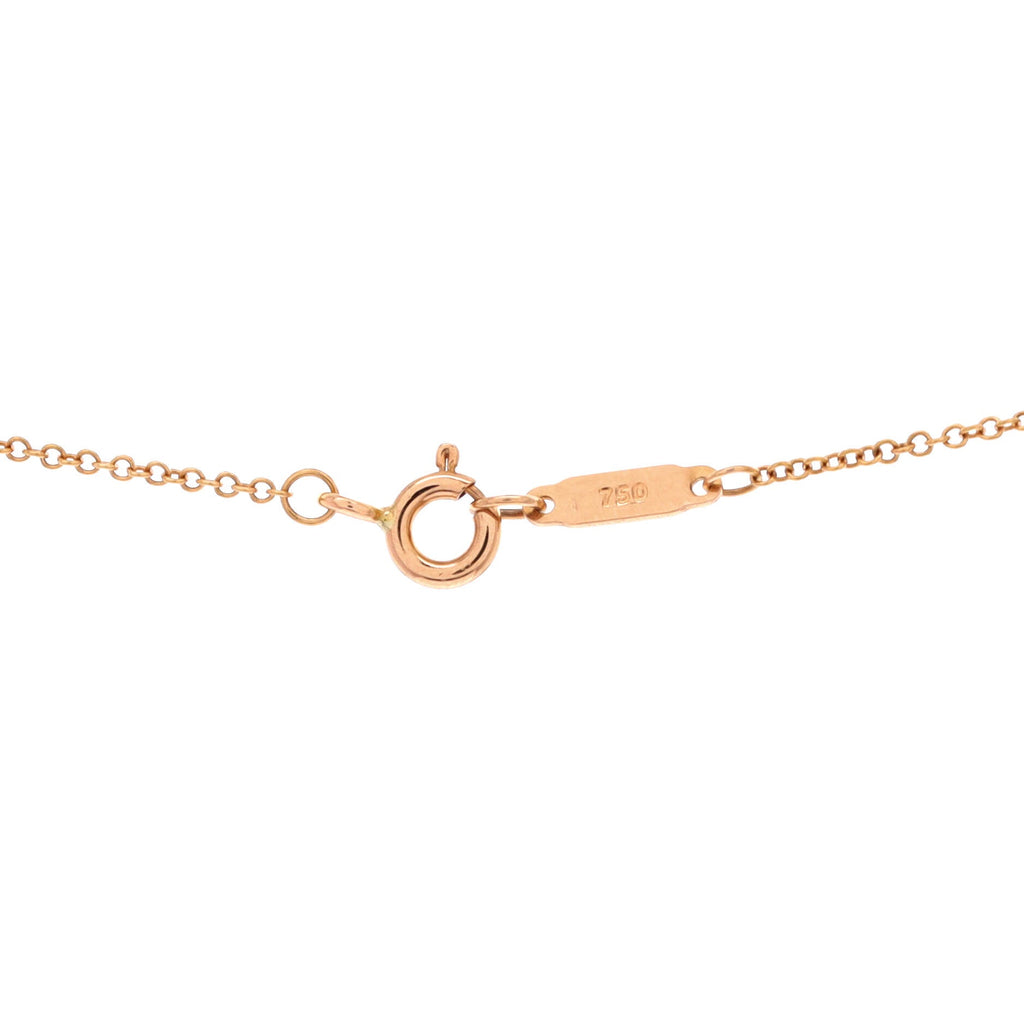 Heart Pendant Necklace 18K Rose Gold and Diamonds