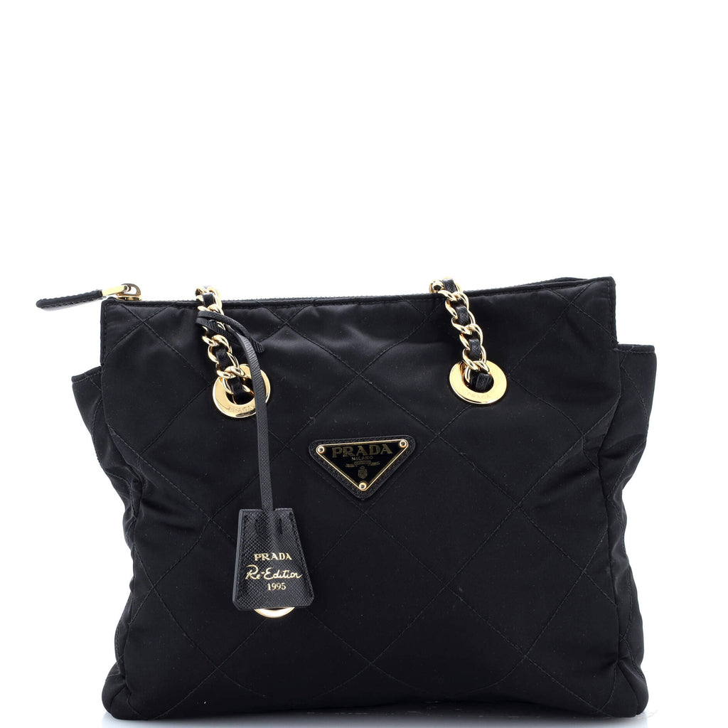 Re-Edition 1995 Chain Tote Quilted Re-Nylon Small