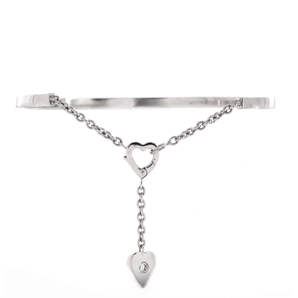 Mon Amour Heart Bracelet 18K White Gold and Diamond