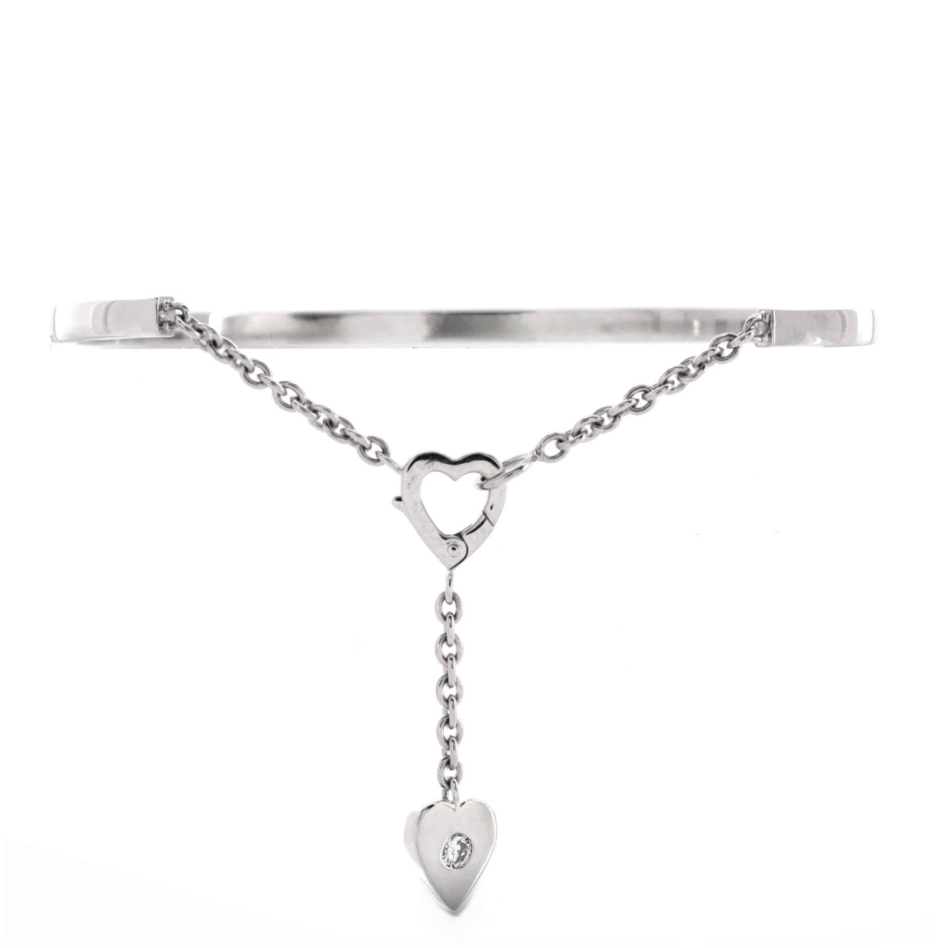 Mon Amour Heart Bracelet 18K White Gold and Diamond