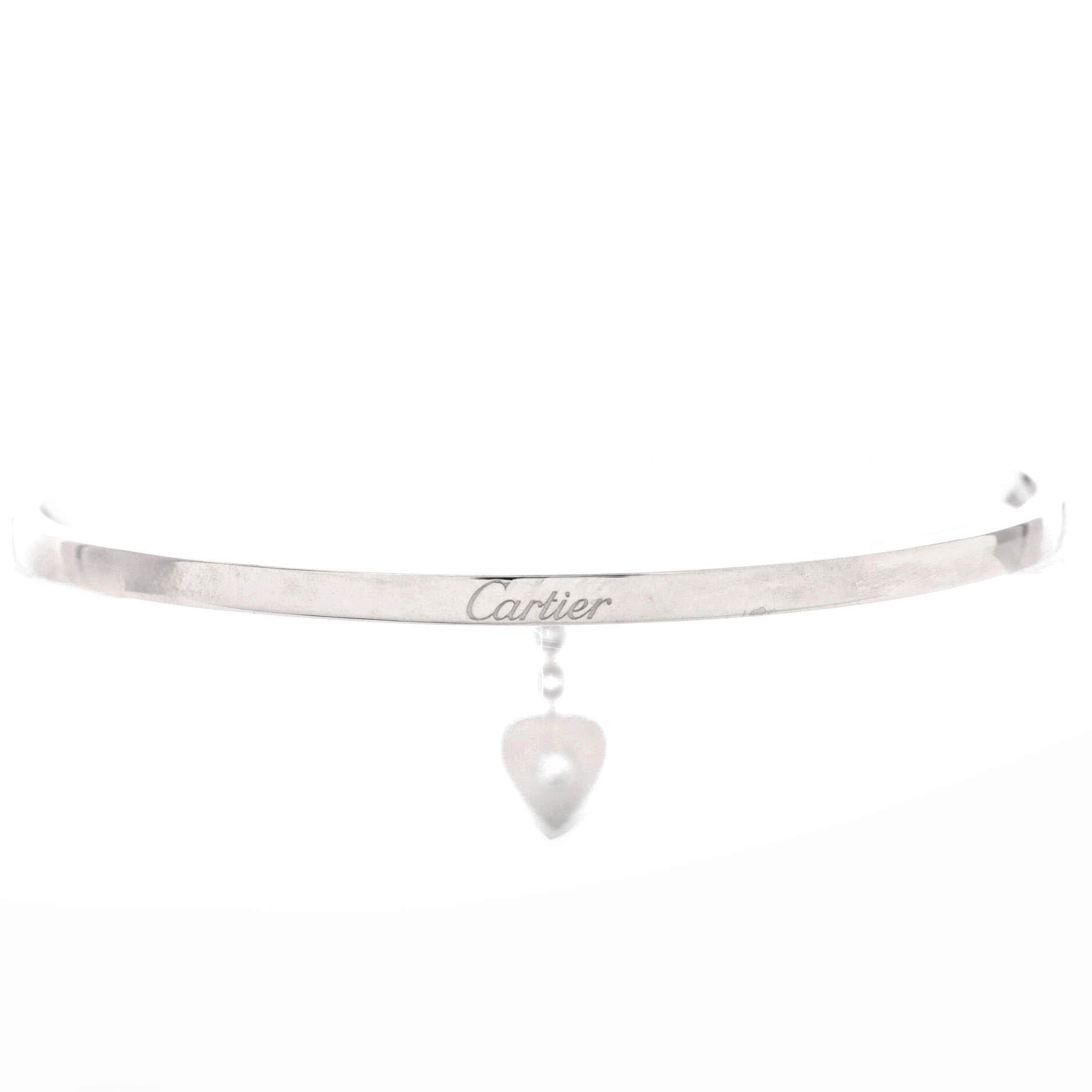 Mon Amour Heart Bracelet 18K White Gold and Diamond