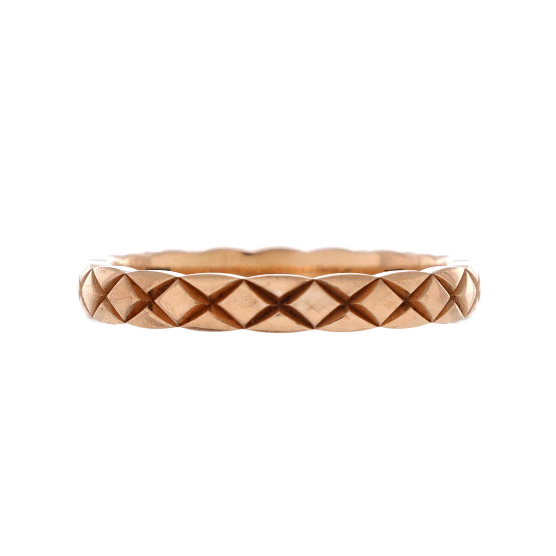 Coco Crush Ring 18K Beige Gold with 5 Diamonds Mini