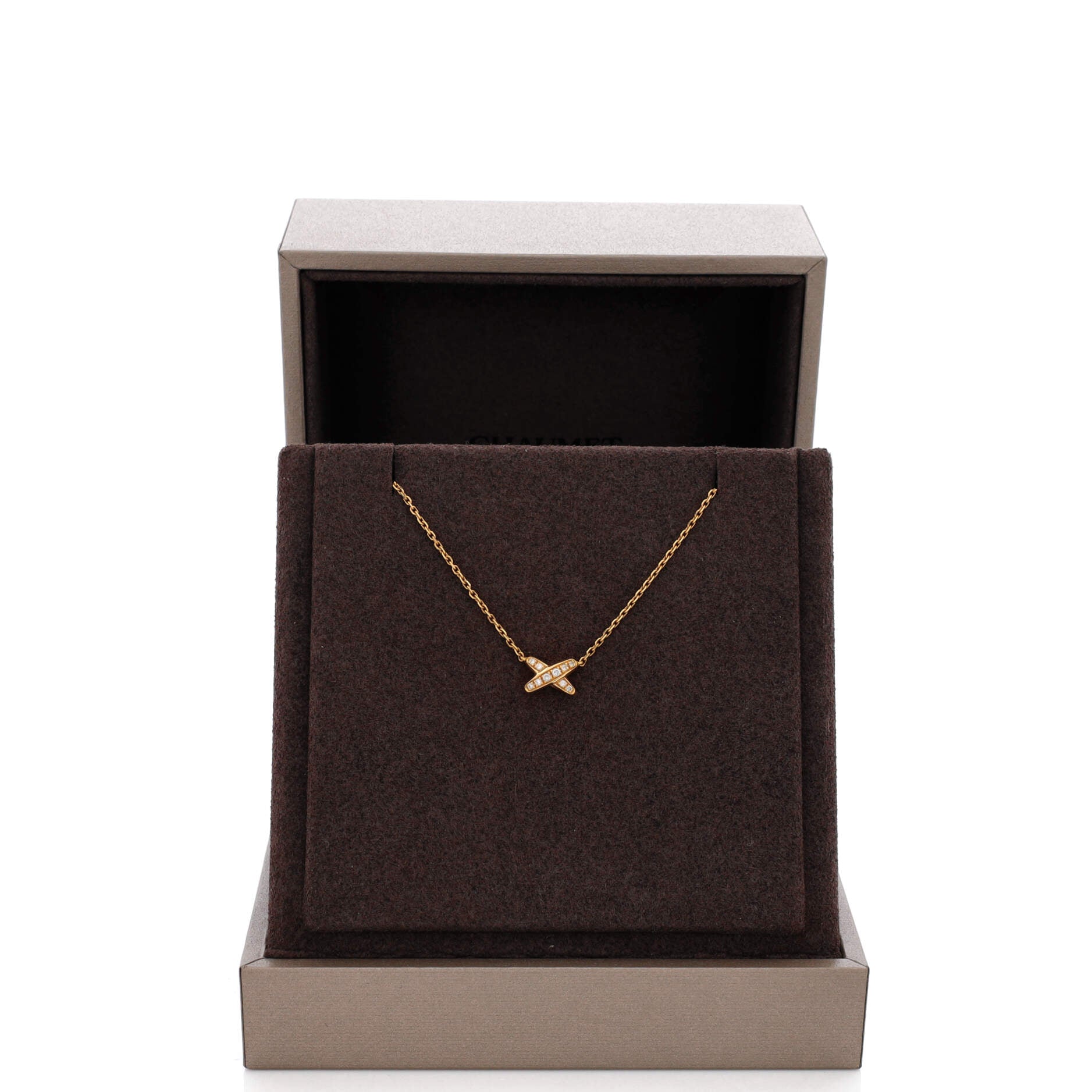 Jeux de Liens Pendant Necklace 18K Yellow Gold with Diamonds Small