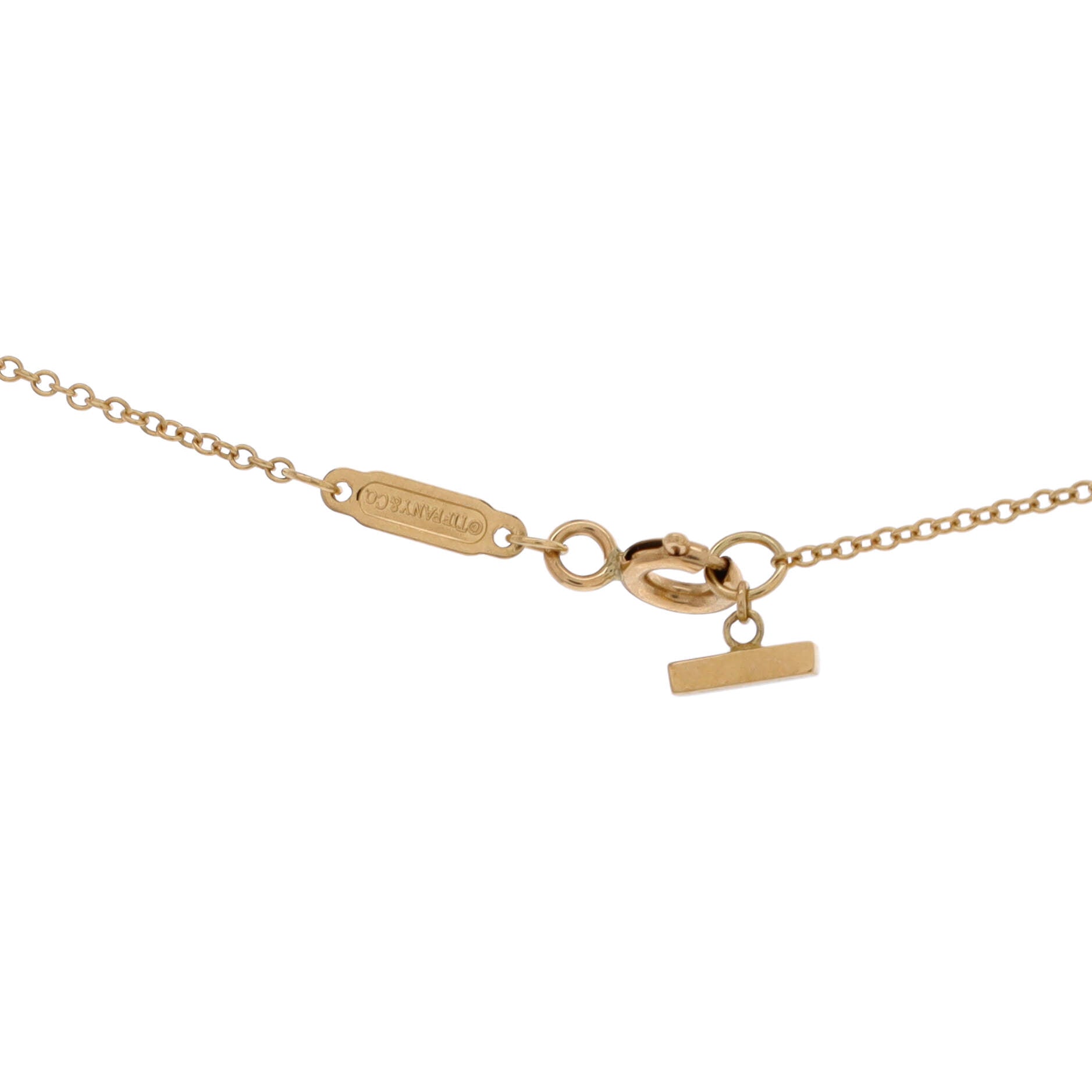 T Smile Pendant Necklace 18K Yellow Gold Small