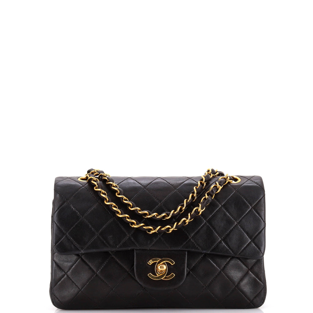Vintage Classic Double Flap Bag Quilted Lambskin Small