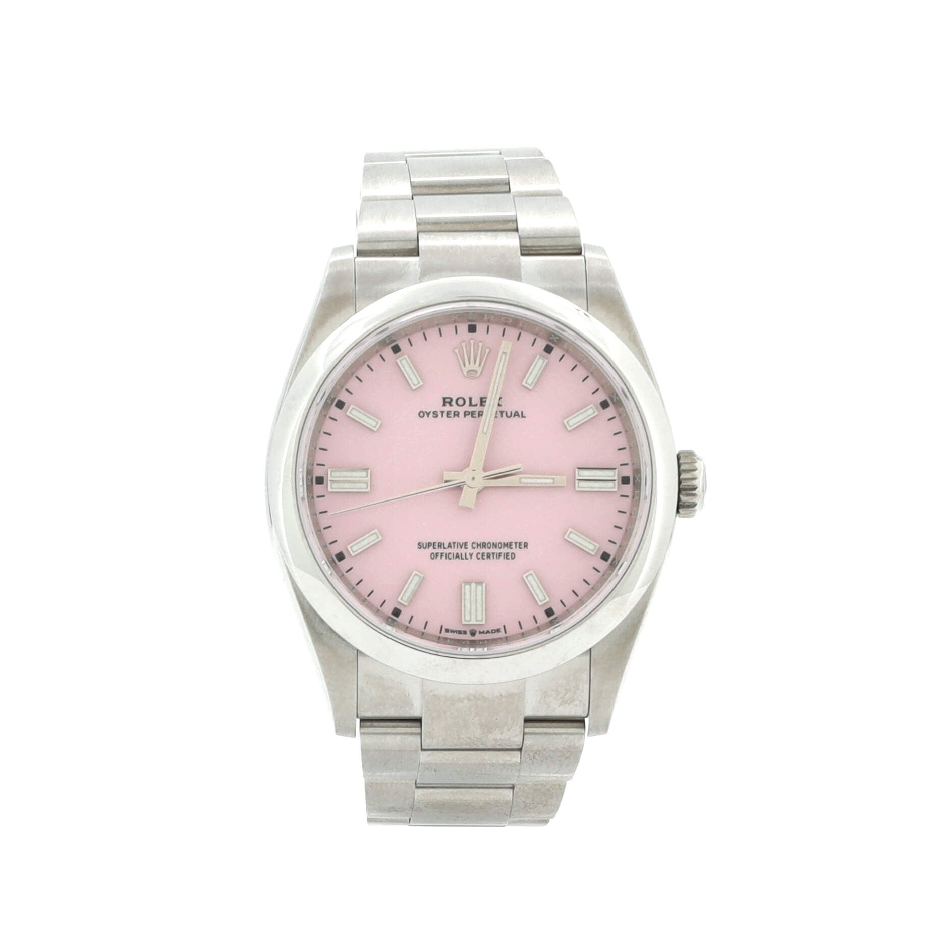 Oyster Perpetual Candy Pink Automatic Watch Stainless Steel 36