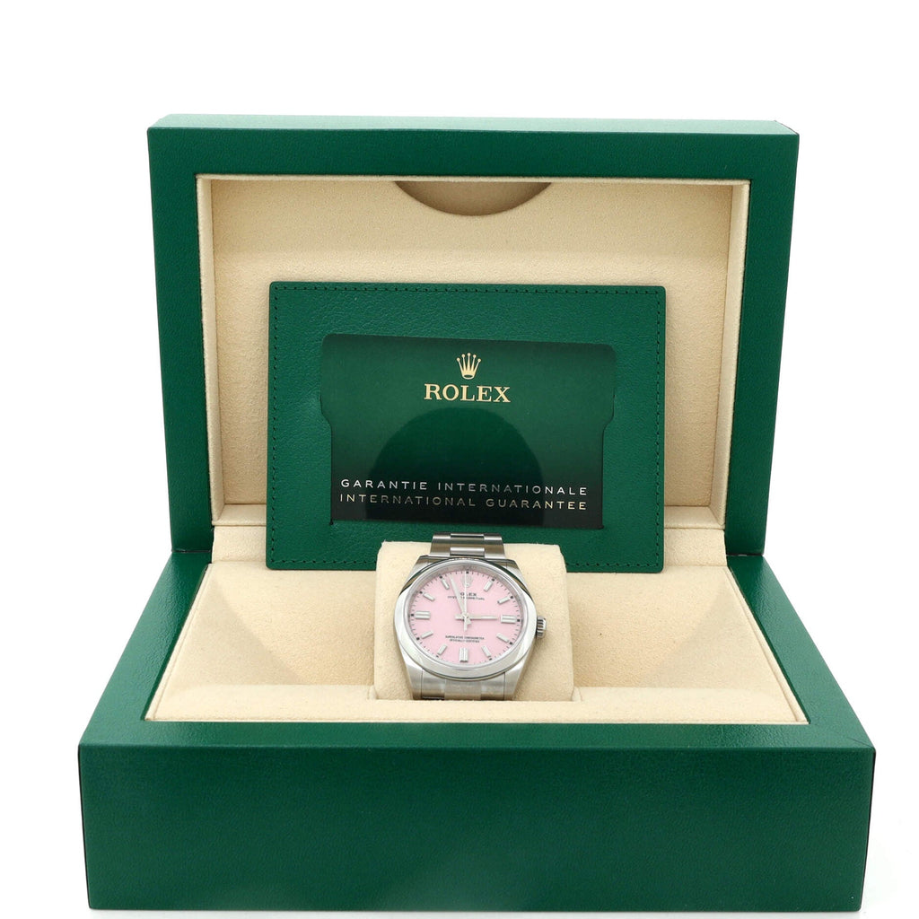 Oyster Perpetual Candy Pink Automatic Watch Stainless Steel 36
