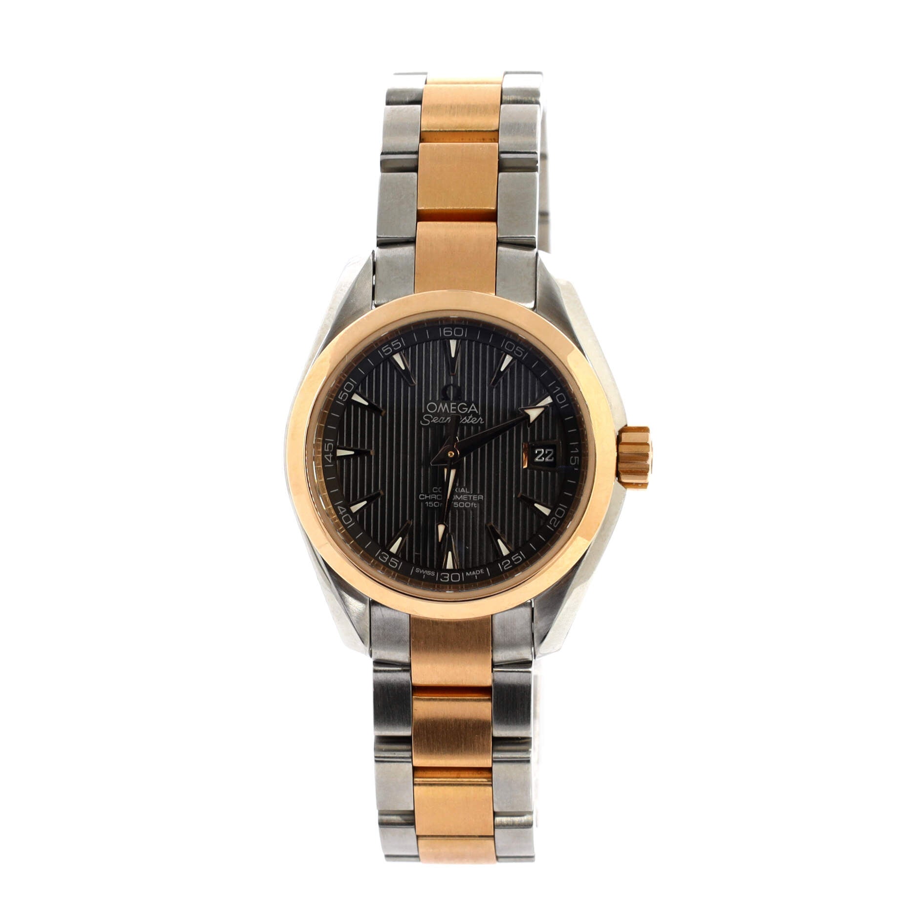 Seamaster Aqua Terra 150M Co-Axial Chronometer Automatic Watch Stainless Steel and Rose Gold 30