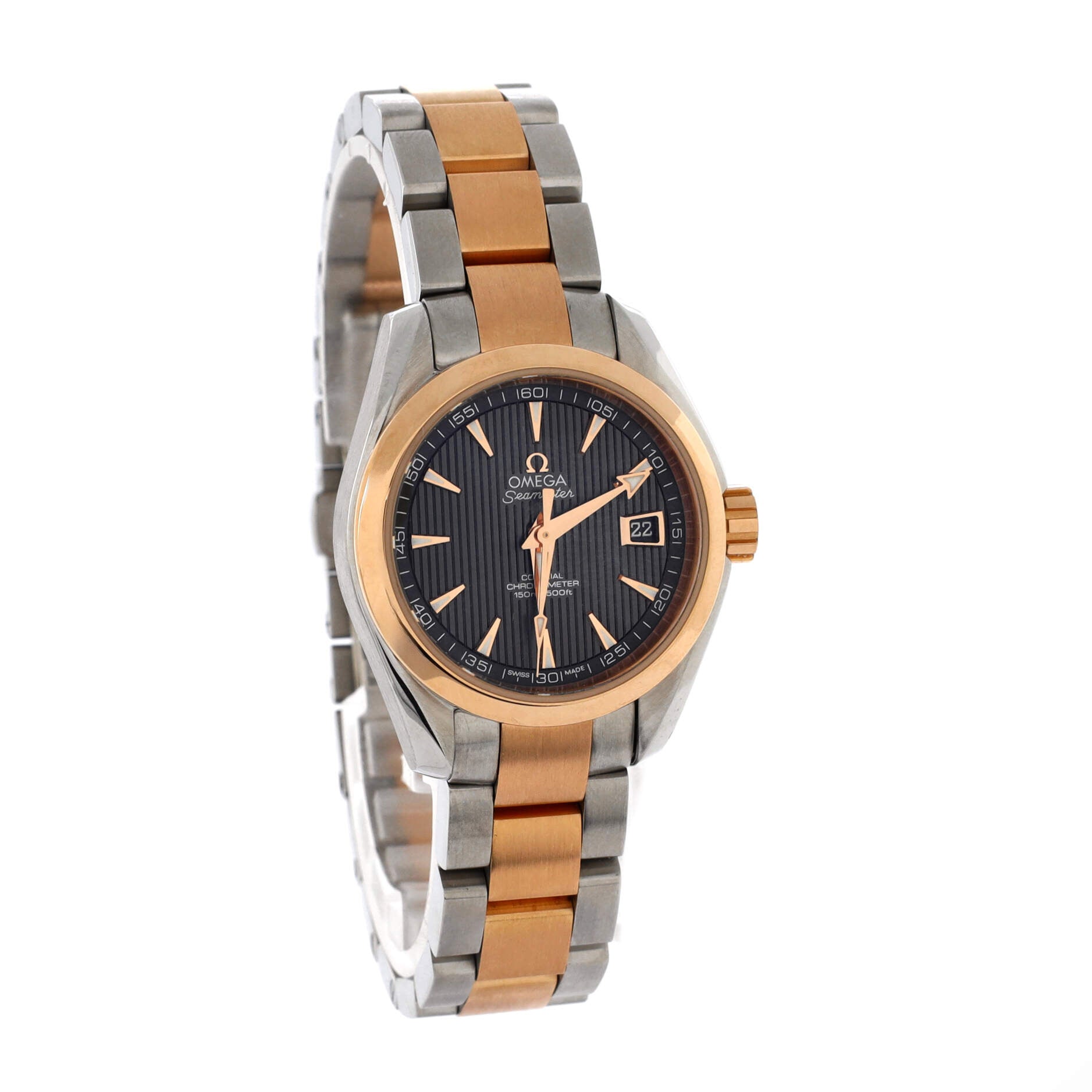 Seamaster Aqua Terra 150M Co-Axial Chronometer Automatic Watch Stainless Steel and Rose Gold 30