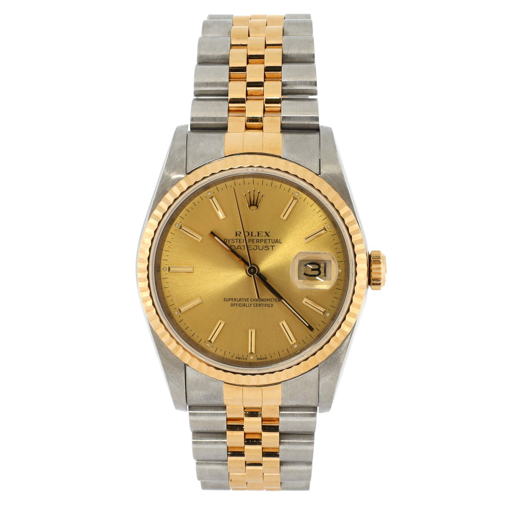 Oyster Perpetual Datejust Automatic Watch Stainless Steel and Yellow Gold 36