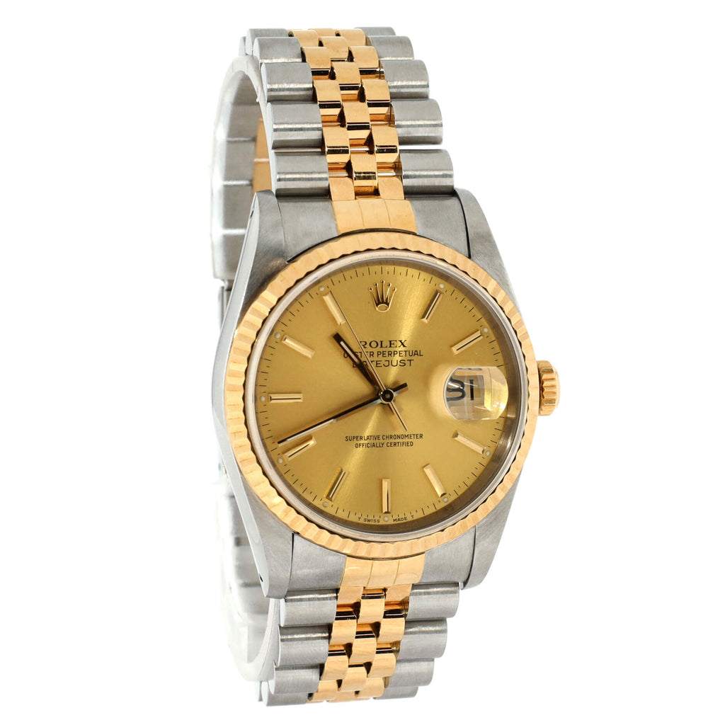 Oyster Perpetual Datejust Automatic Watch Stainless Steel and Yellow Gold 36