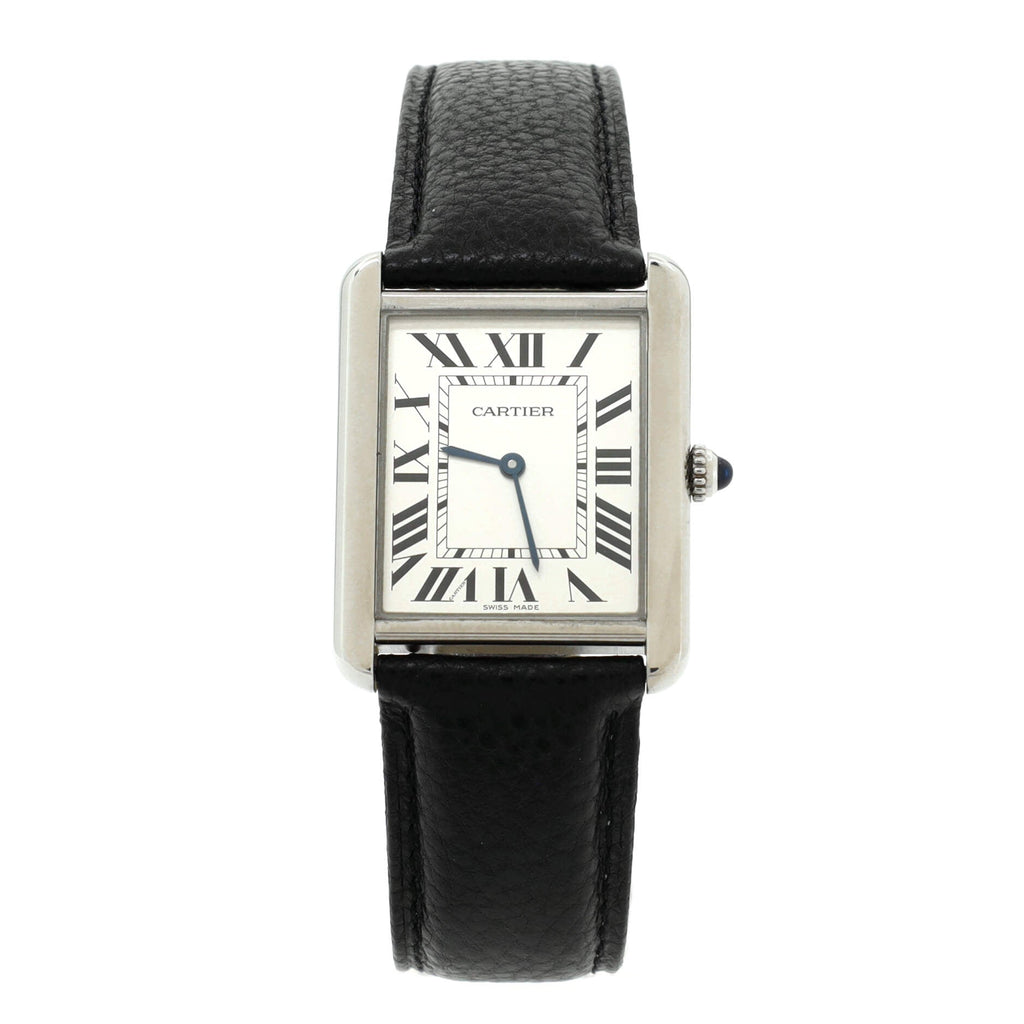 Tank Solo Quartz Watch Stainless Steel and Leather 27