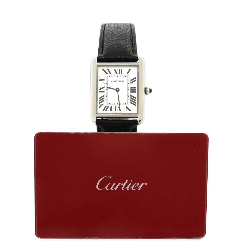 Tank Solo Quartz Watch Stainless Steel and Leather 27