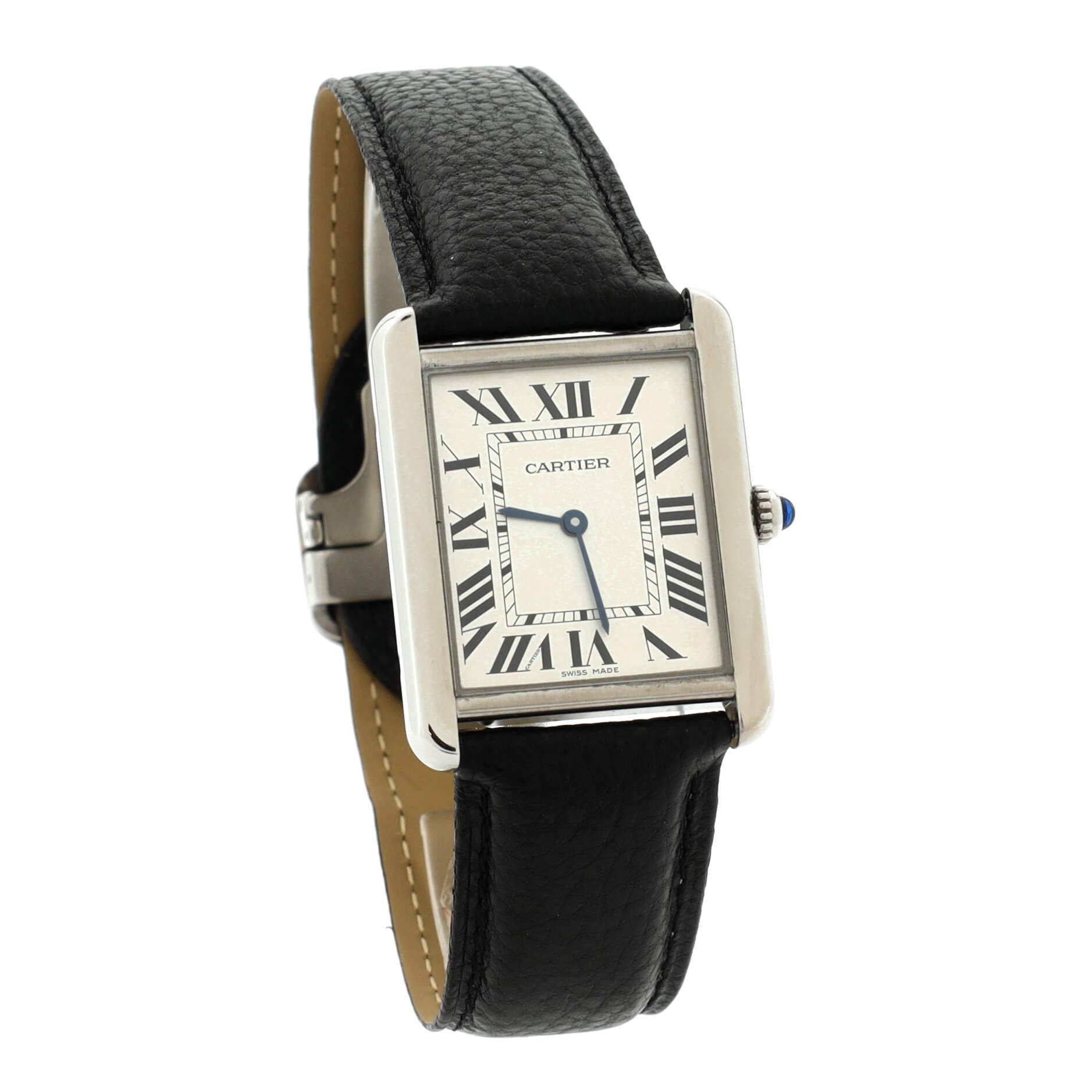 Tank Solo Quartz Watch Stainless Steel and Leather 27