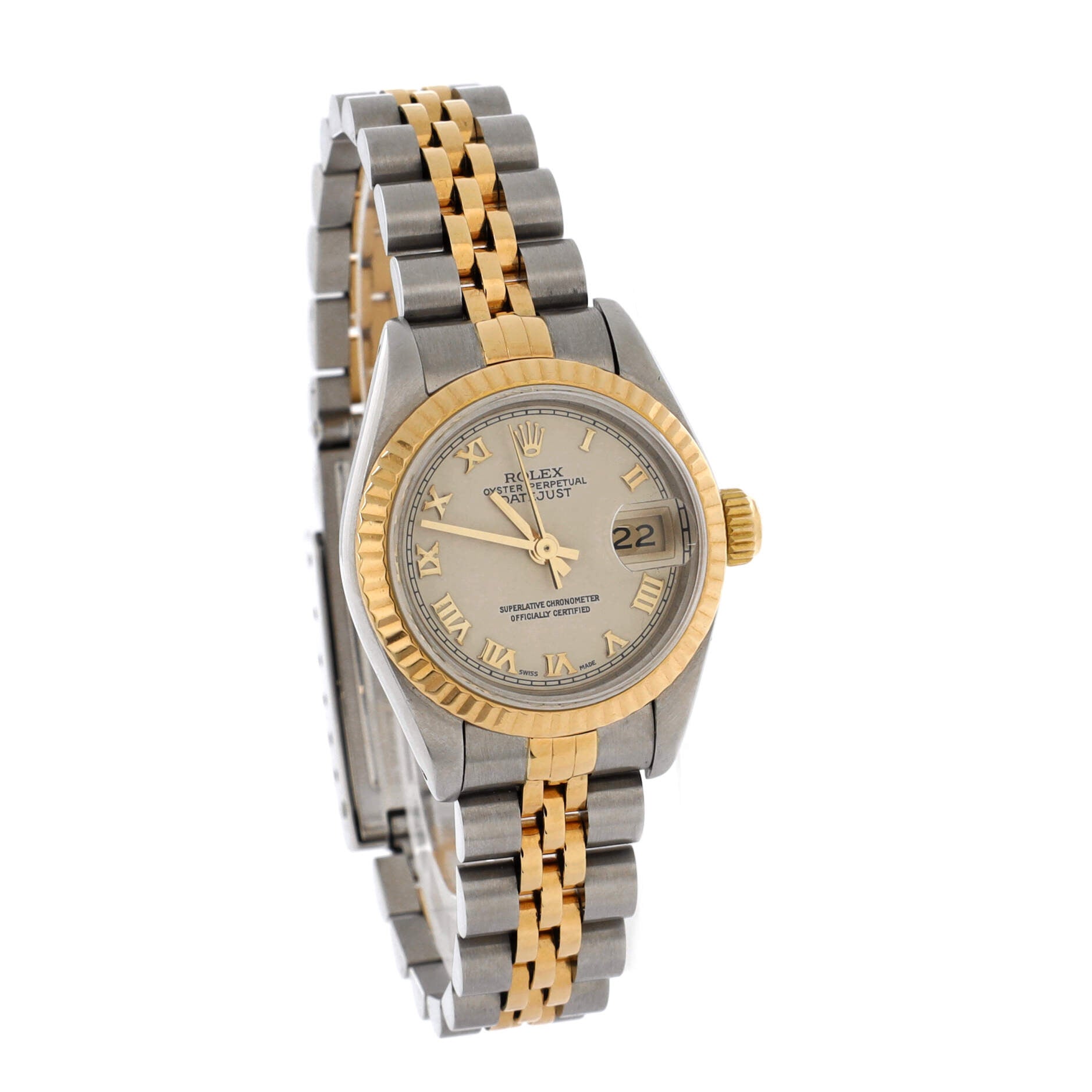 Oyster Perpetual Datejust Automatic Watch Stainless Steel and Yellow Gold 26