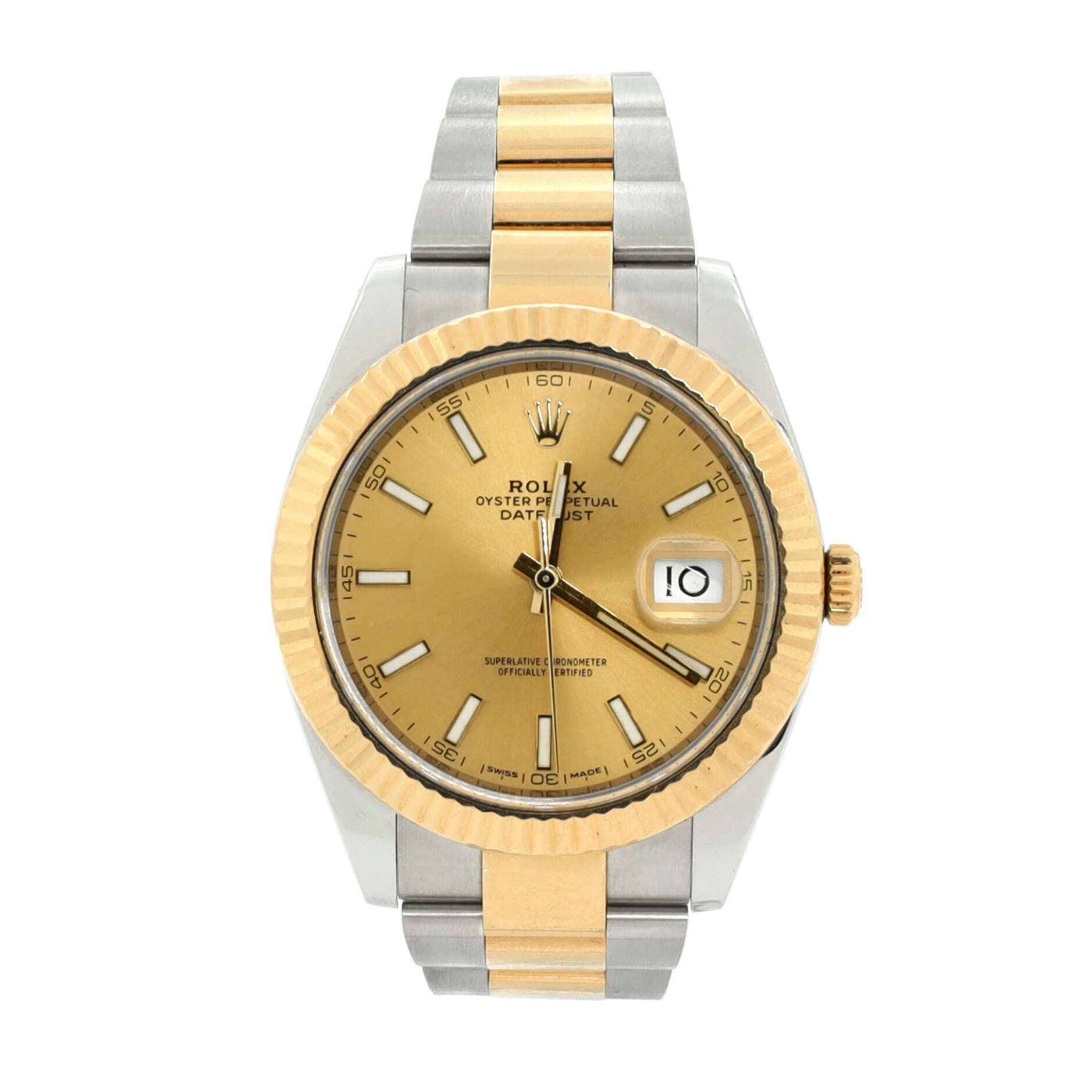 Oyster Perpetual Datejust Automatic Watch Stainless Steel and Yellow Gold 41