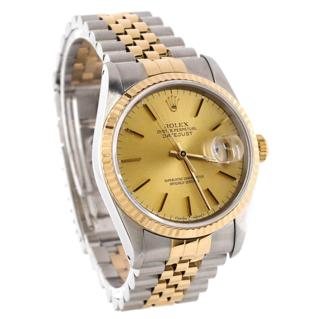 Oyster Perpetual Datejust Automatic Watch Stainless Steel and Yellow Gold 36