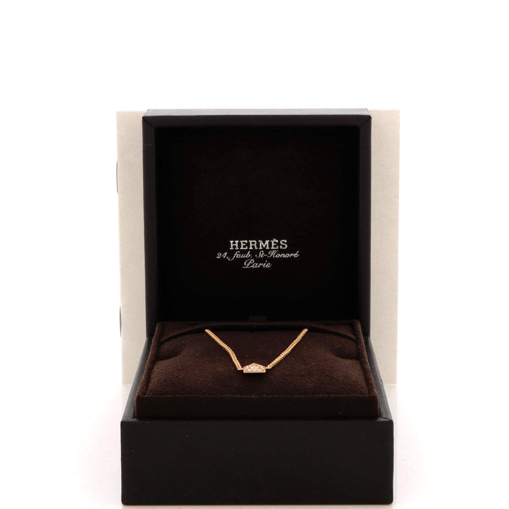 Clou d'H Pendant Necklace 18K Rose Gold with Diamonds Small