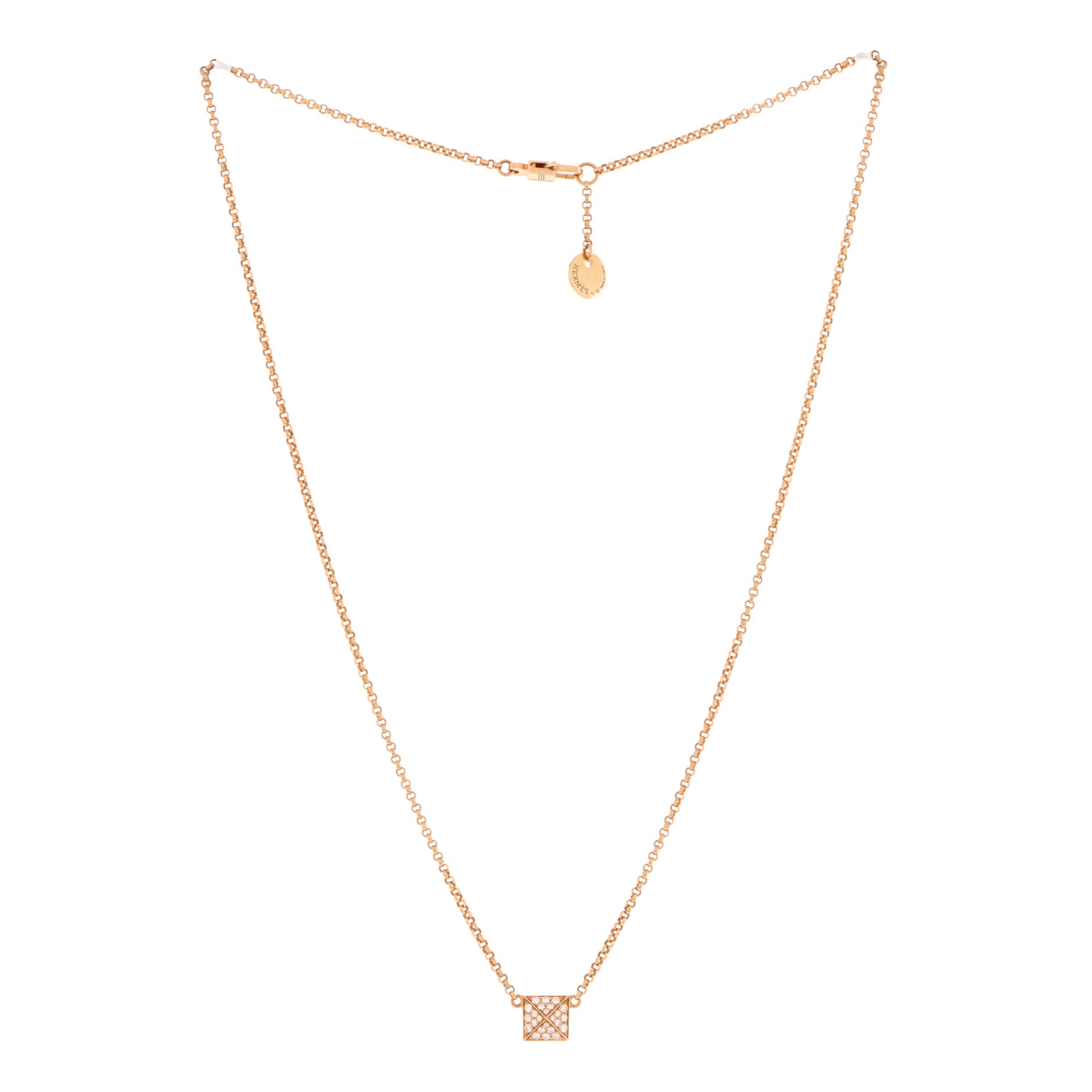 Clou d'H Pendant Necklace 18K Rose Gold with Diamonds Small