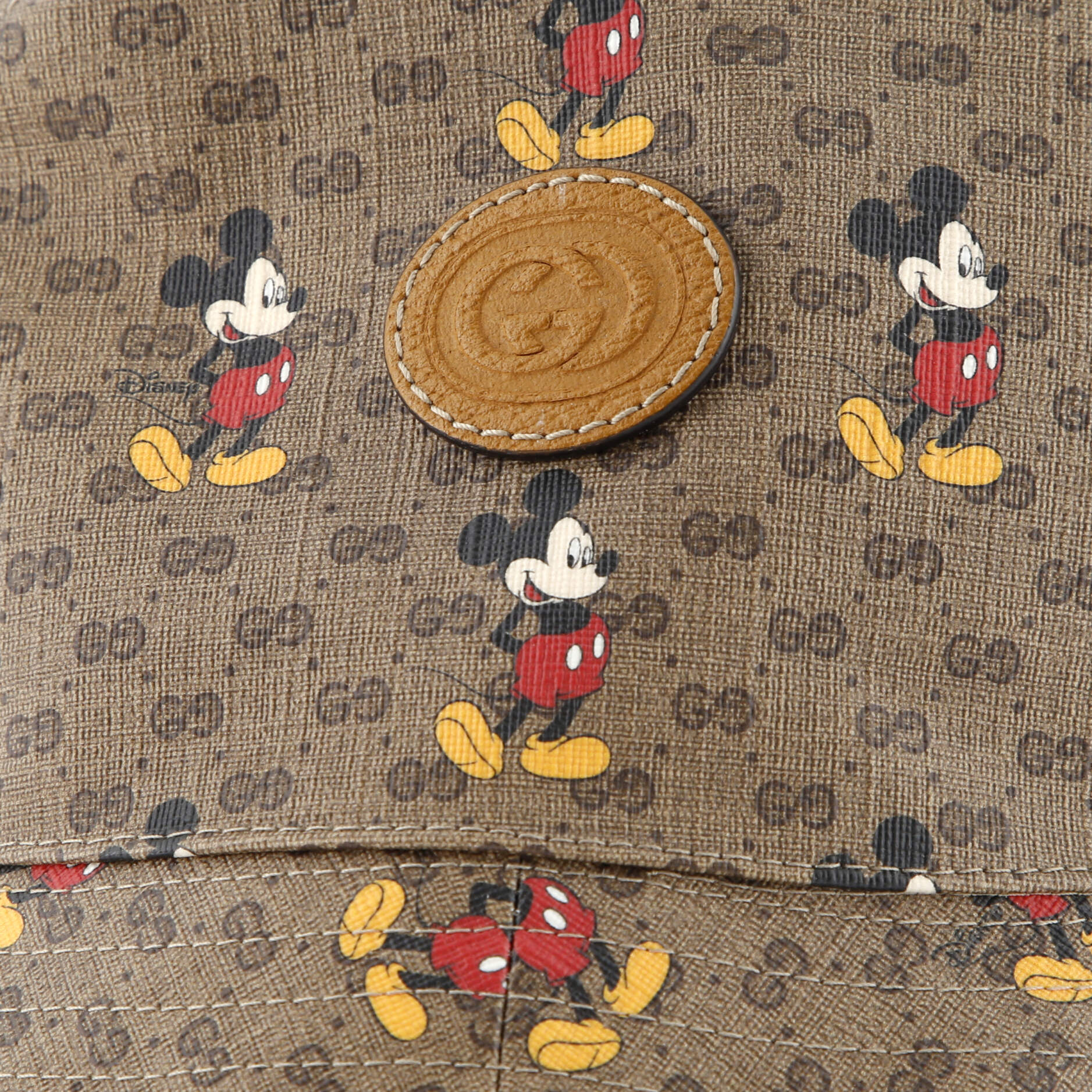 Disney Mickey Mouse Bucket Hat Printed Mini GG Coated Canvas