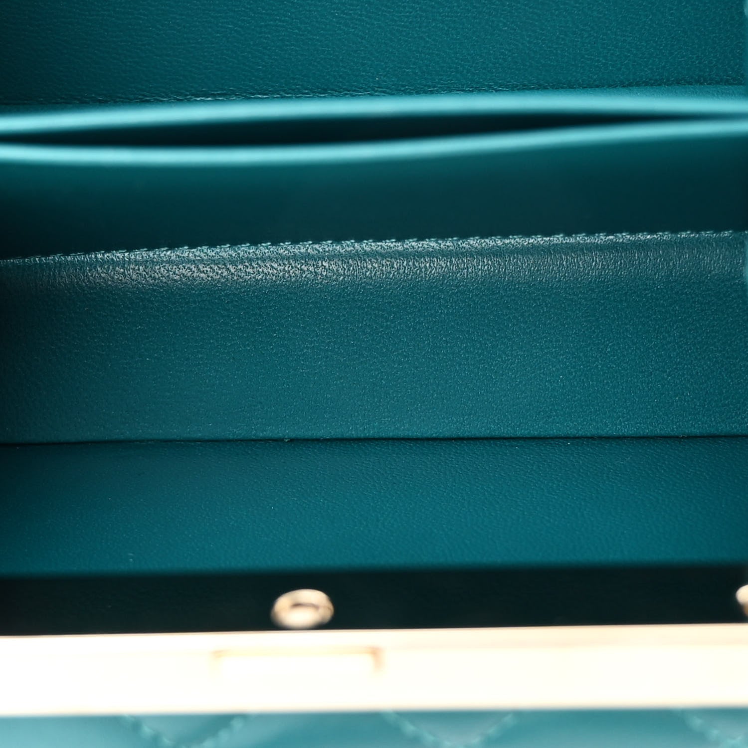 Lambskin Quilted Pearl CC Vanity Case Blue